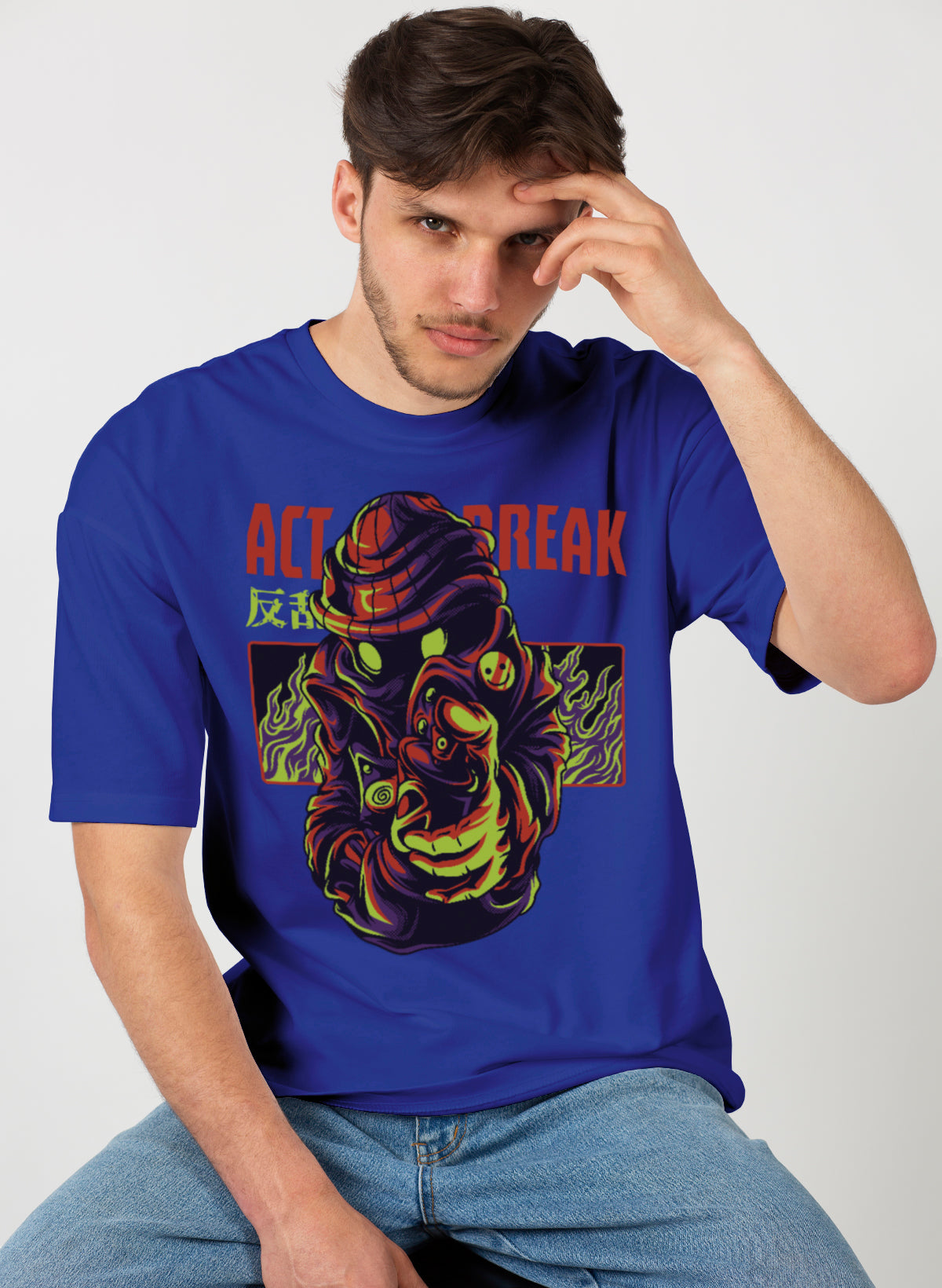 ACT BREAK COTTON OVERSIZED T-SHIRT