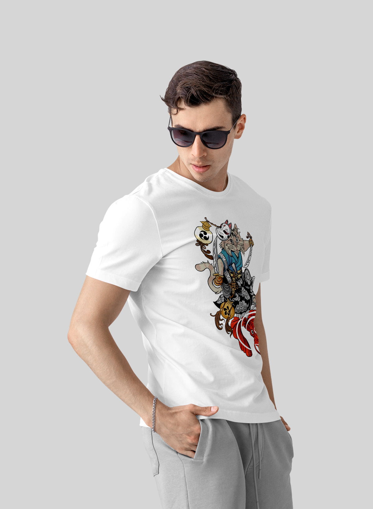 THE BLADE OF THE CAT RONIN CREW NECK T-SHIRT