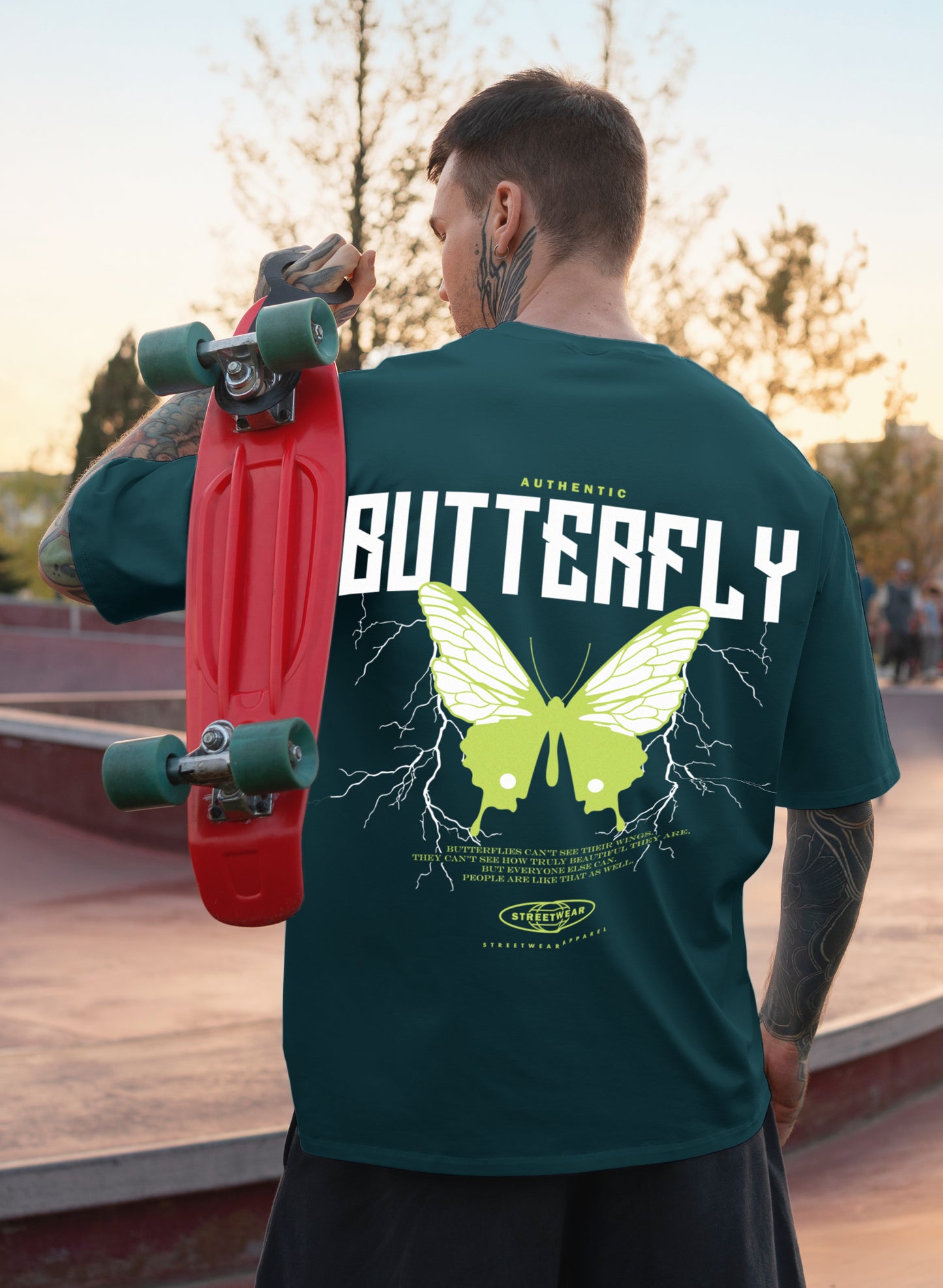 AUTHENTIC BUTTERFLY COTTON OVERSIZED T-SHIRT