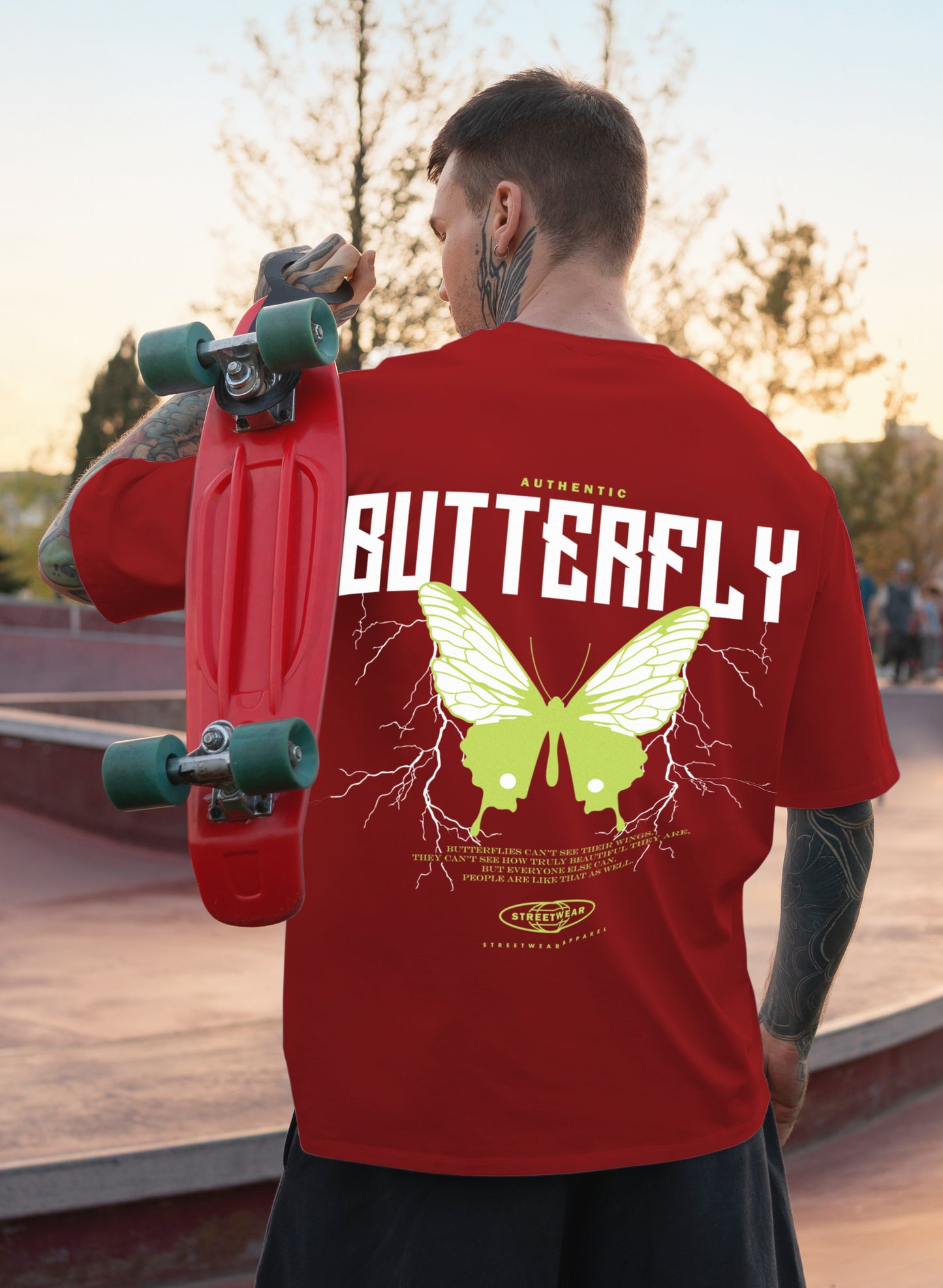 AUTHENTIC BUTTERFLY COTTON OVERSIZED T-SHIRT