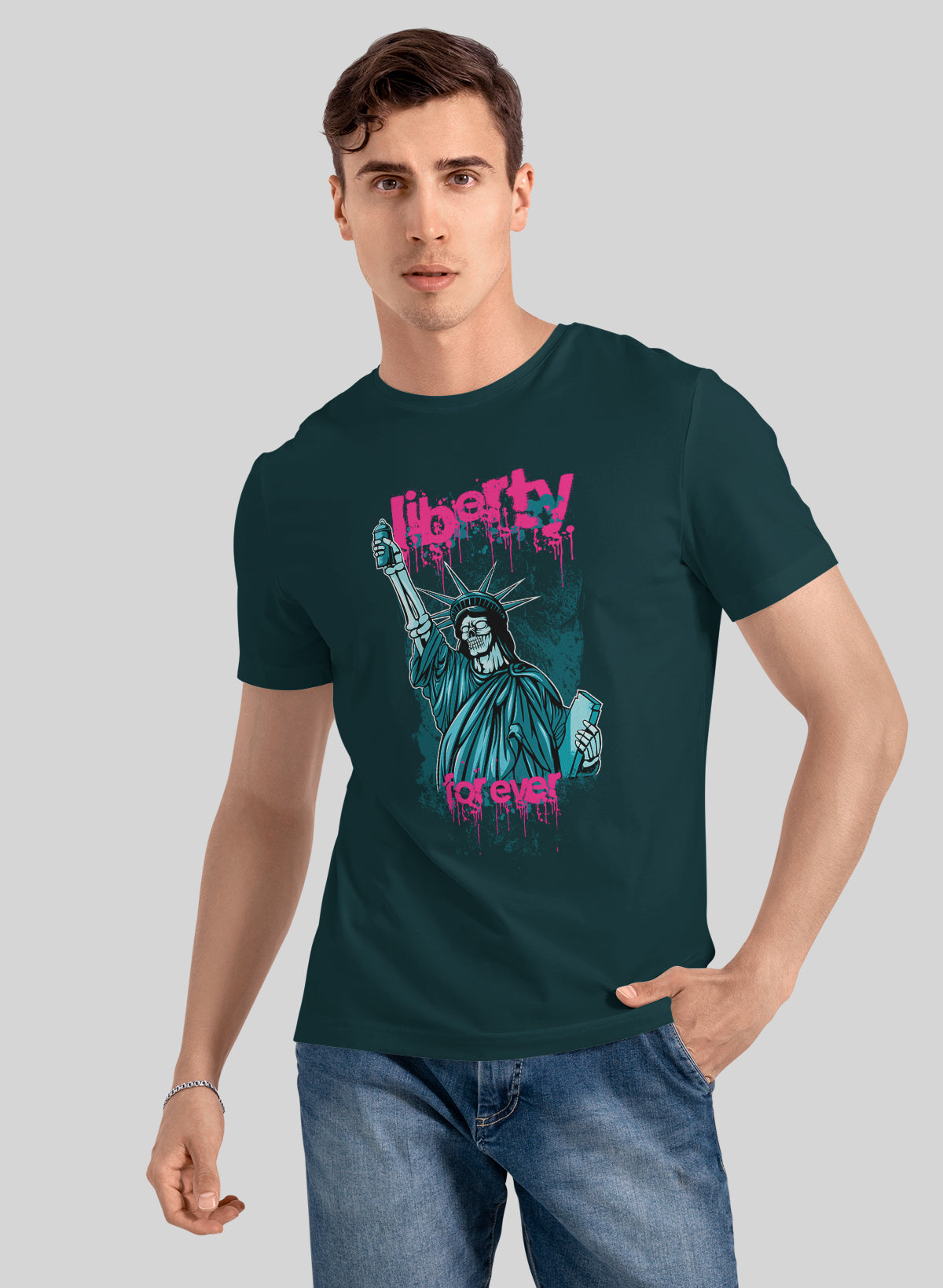 LIBERTY FOREVER CREW NECK T-SHIRT