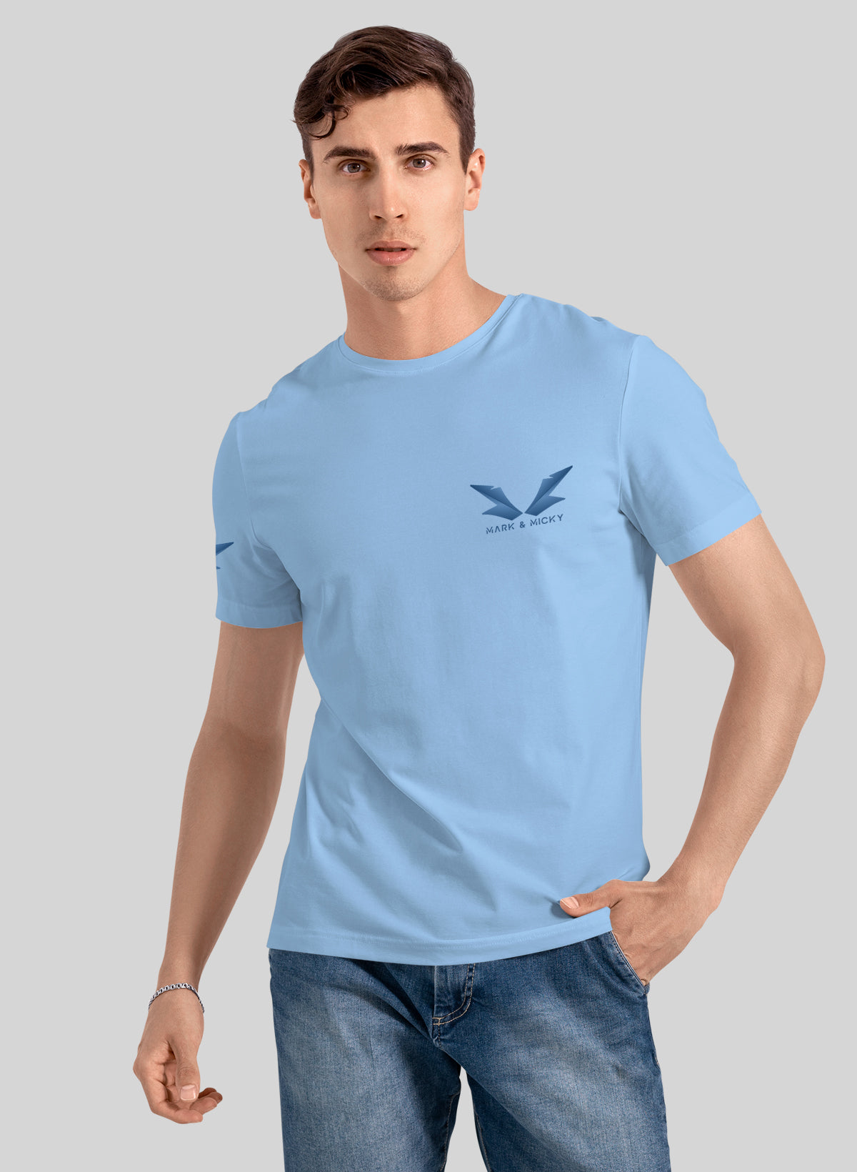 BLUE CLASSIC LOGO CREW NECK T-SHIRT