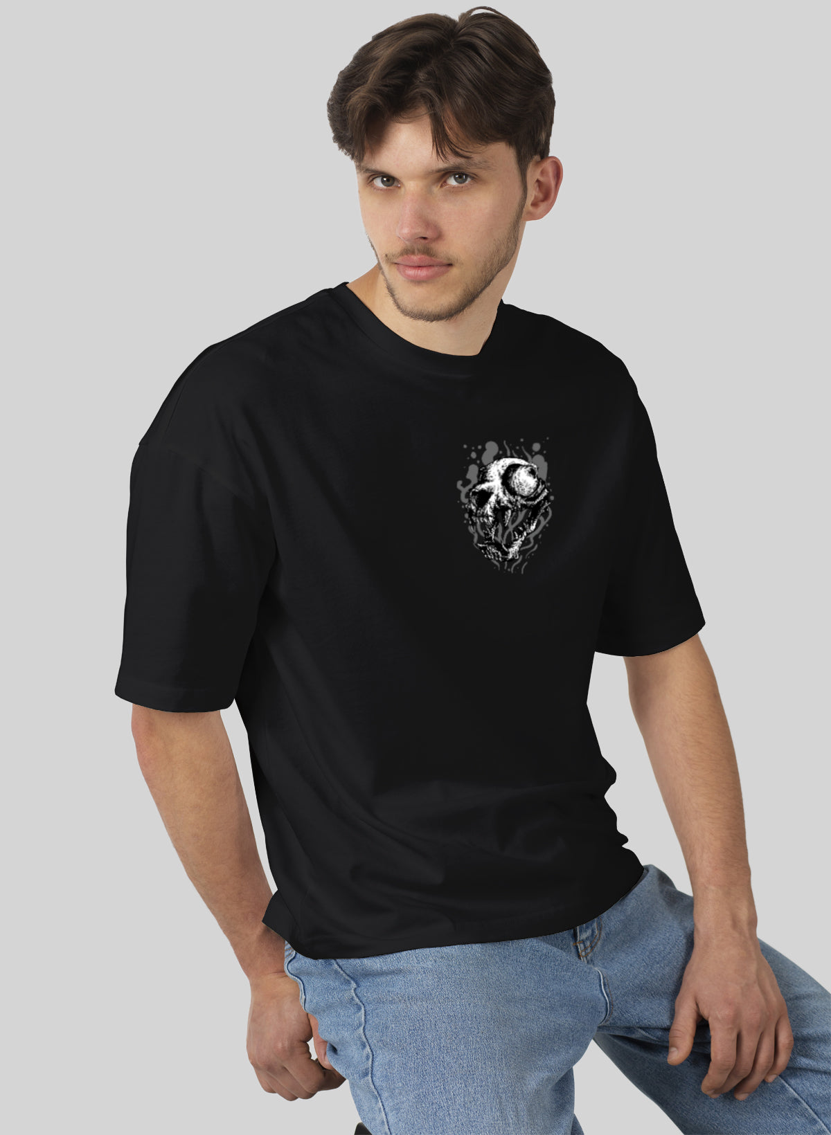 DEATHLY ROAR COTTON OVERSIZED T-SHIRT