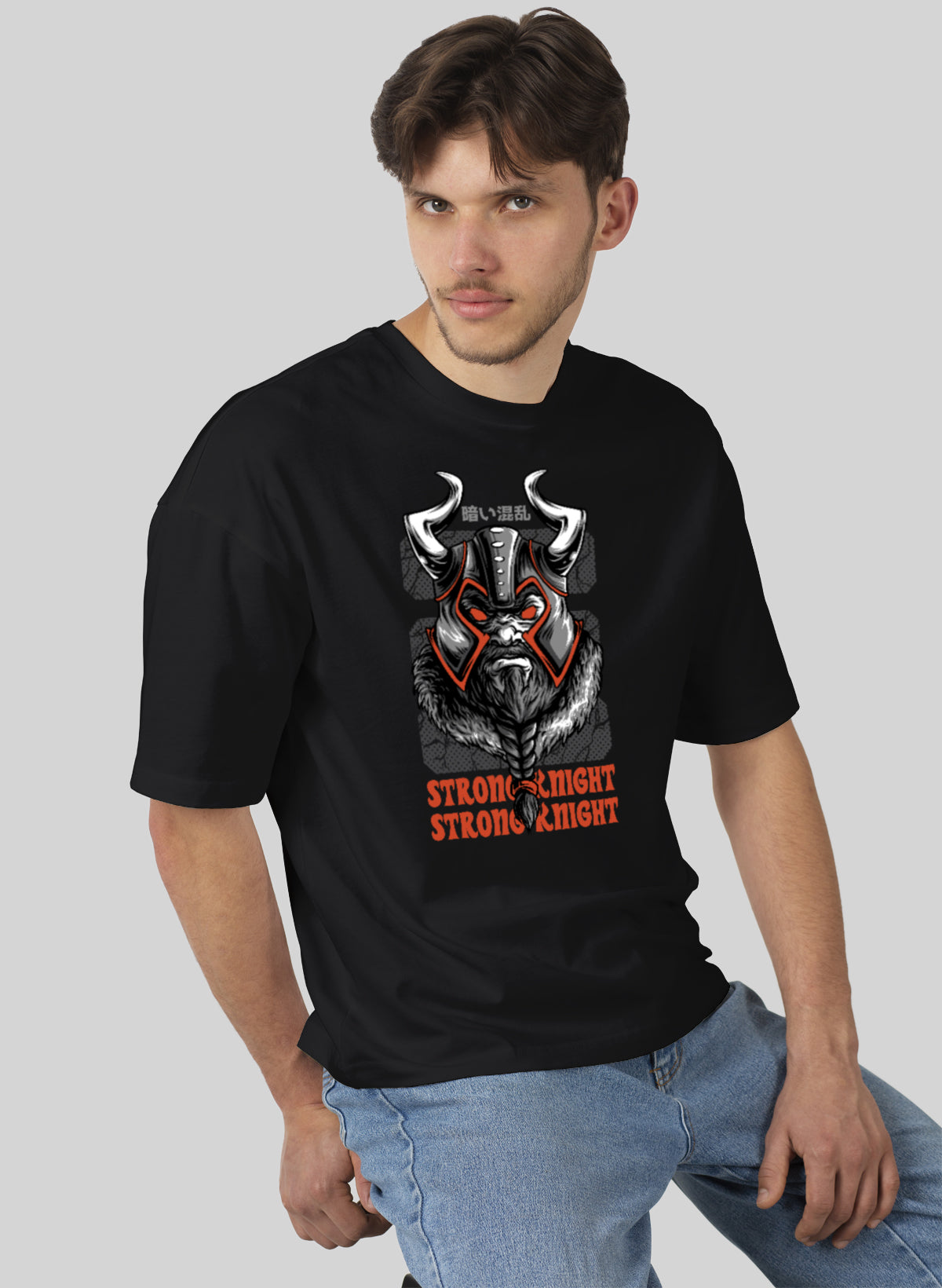 STRONG KNIGHT COTTON OVERSIZED T-SHIRT