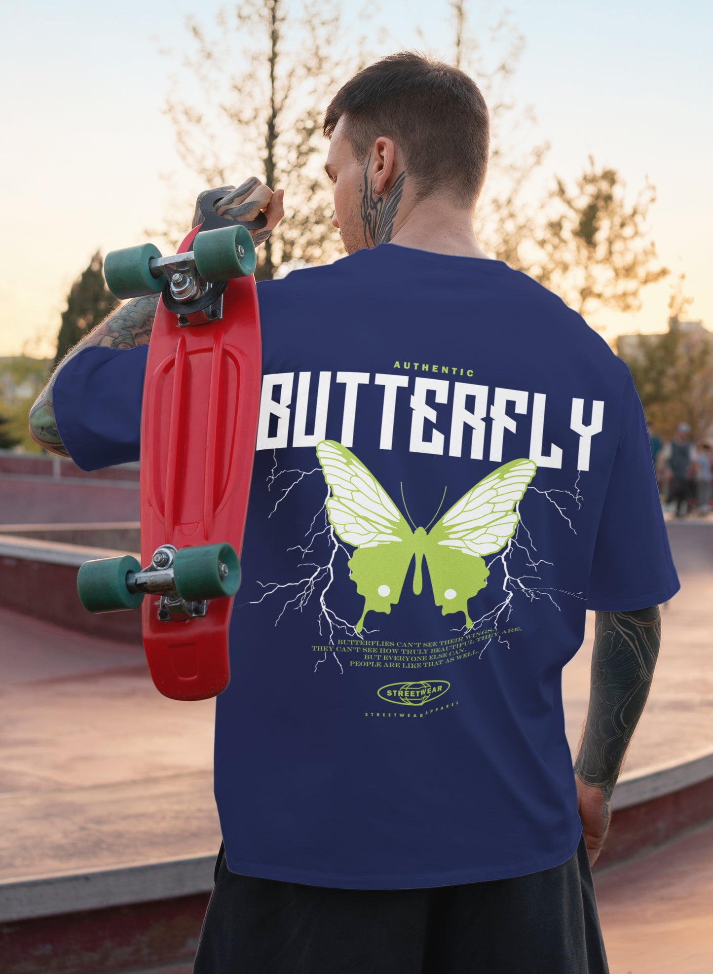 AUTHENTIC BUTTERFLY COTTON OVERSIZED T-SHIRT