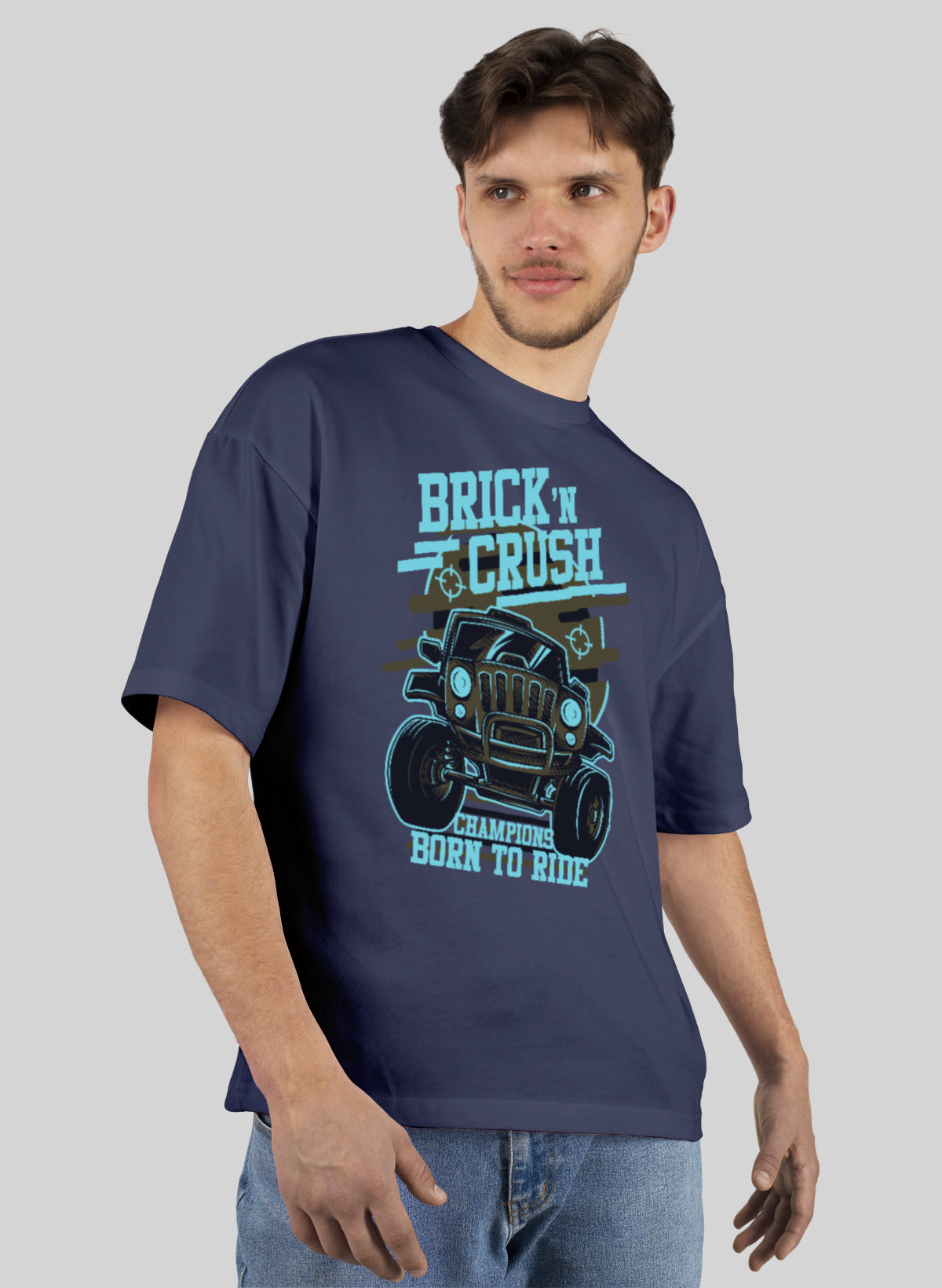 BRICK N CRUSH COTTON OVERSIZED T-SHIRT