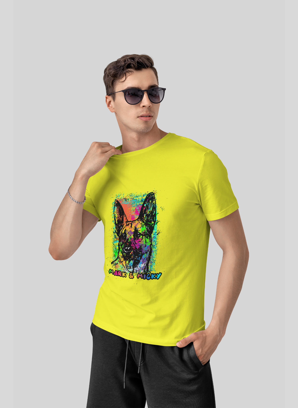 VIBRANT CANINE CREW NECK T-SHIRT