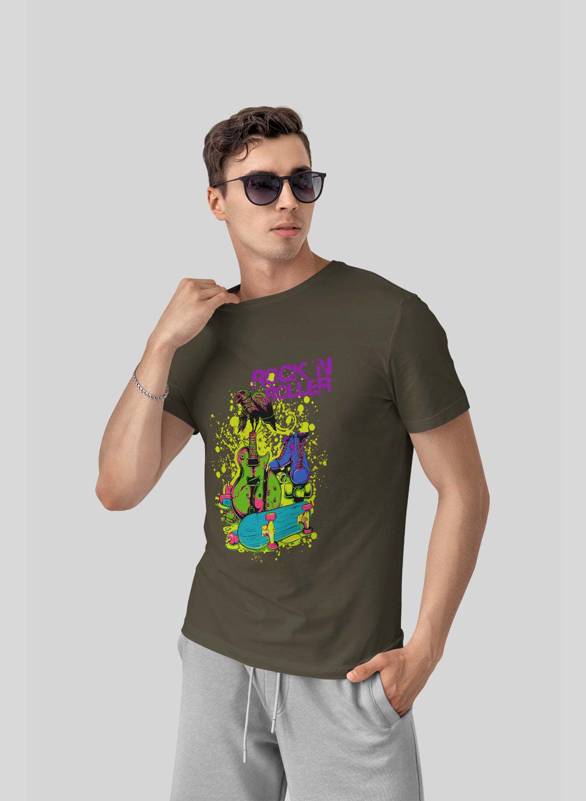 ROCK N ROLLER CREW NECK T-SHIRT