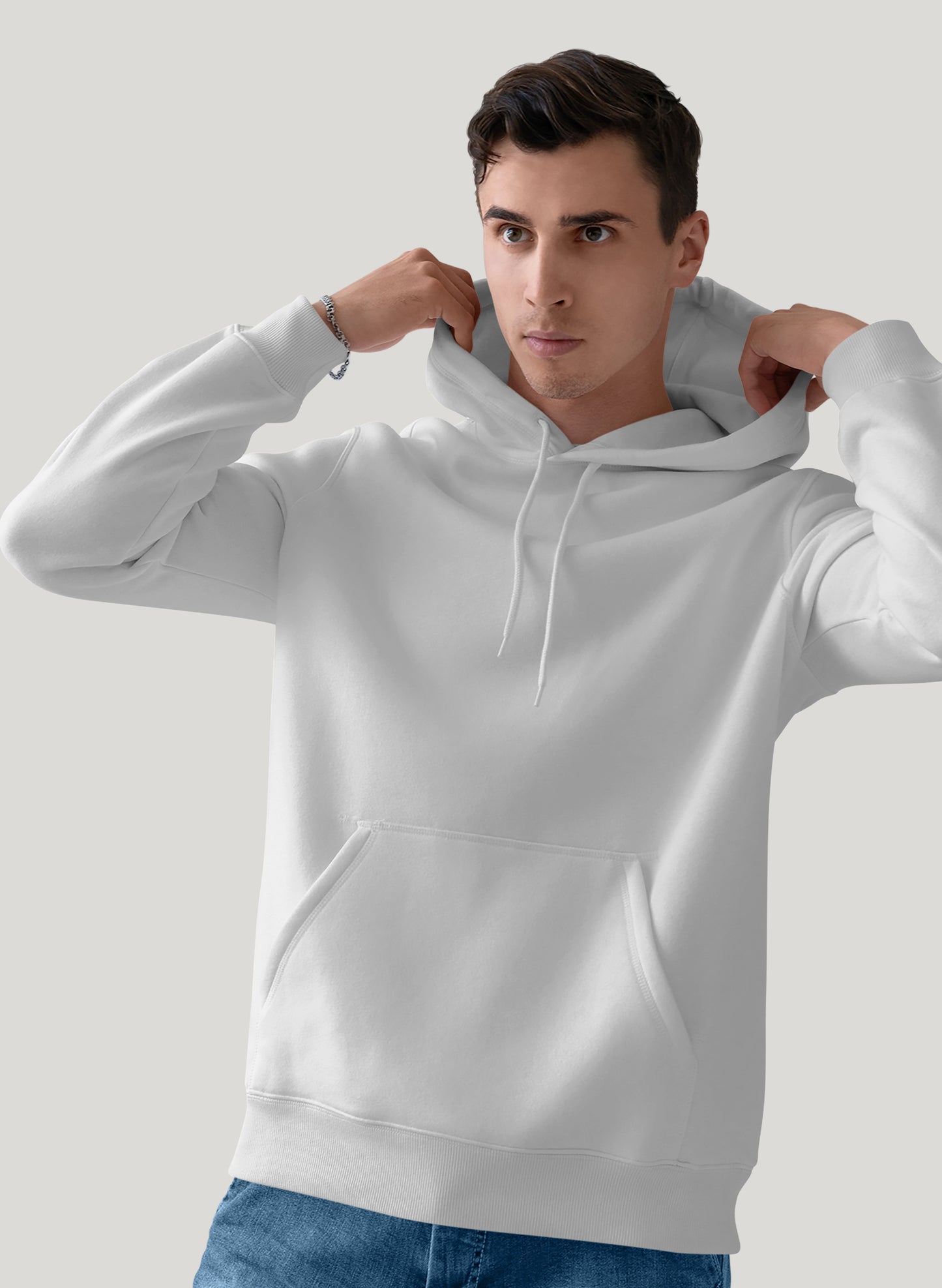 WHITE CLASSIC COMFORT HOODIE