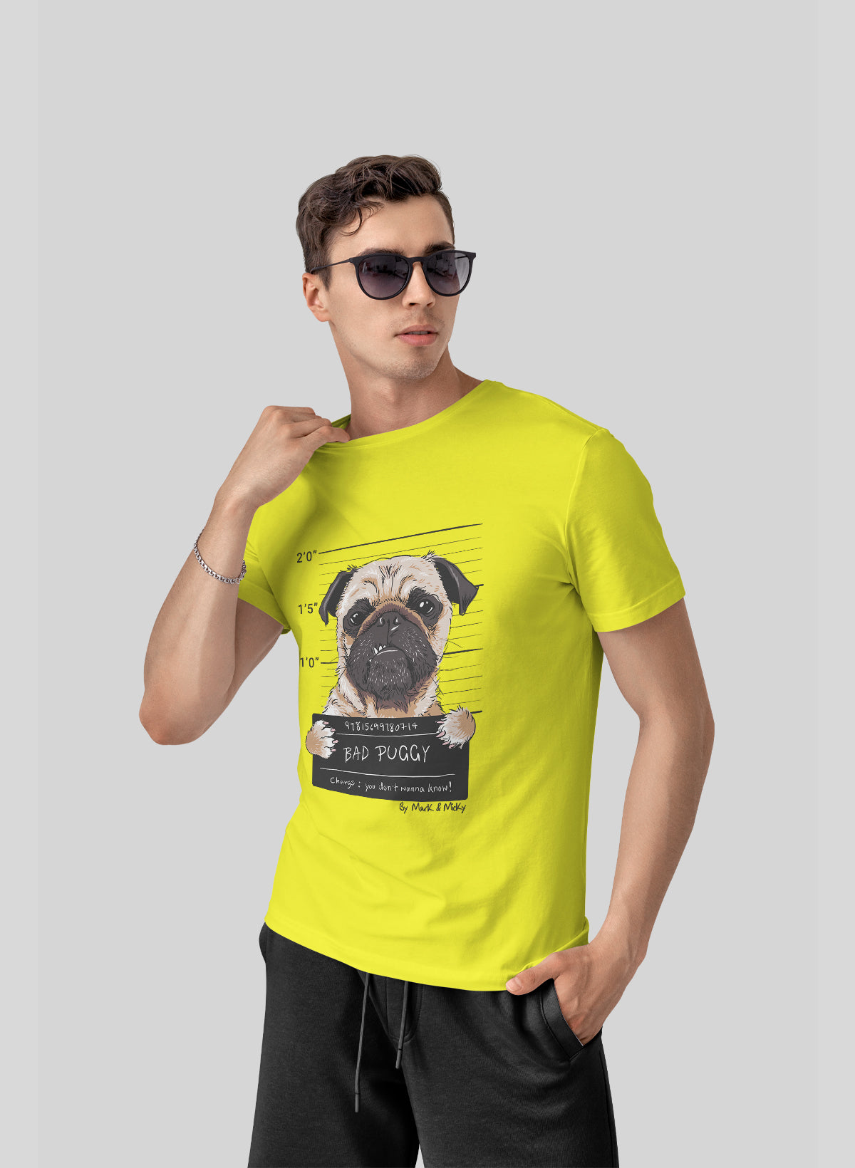 BAD PUGGY CREW NECK T-SHIRT