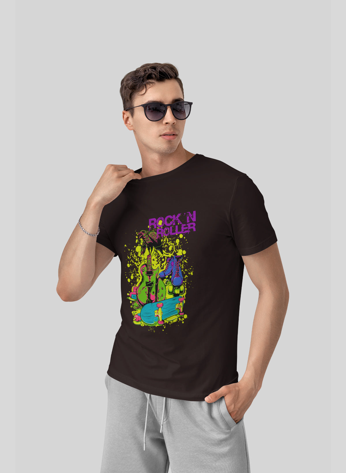 ROCK N ROLLER CREW NECK T-SHIRT