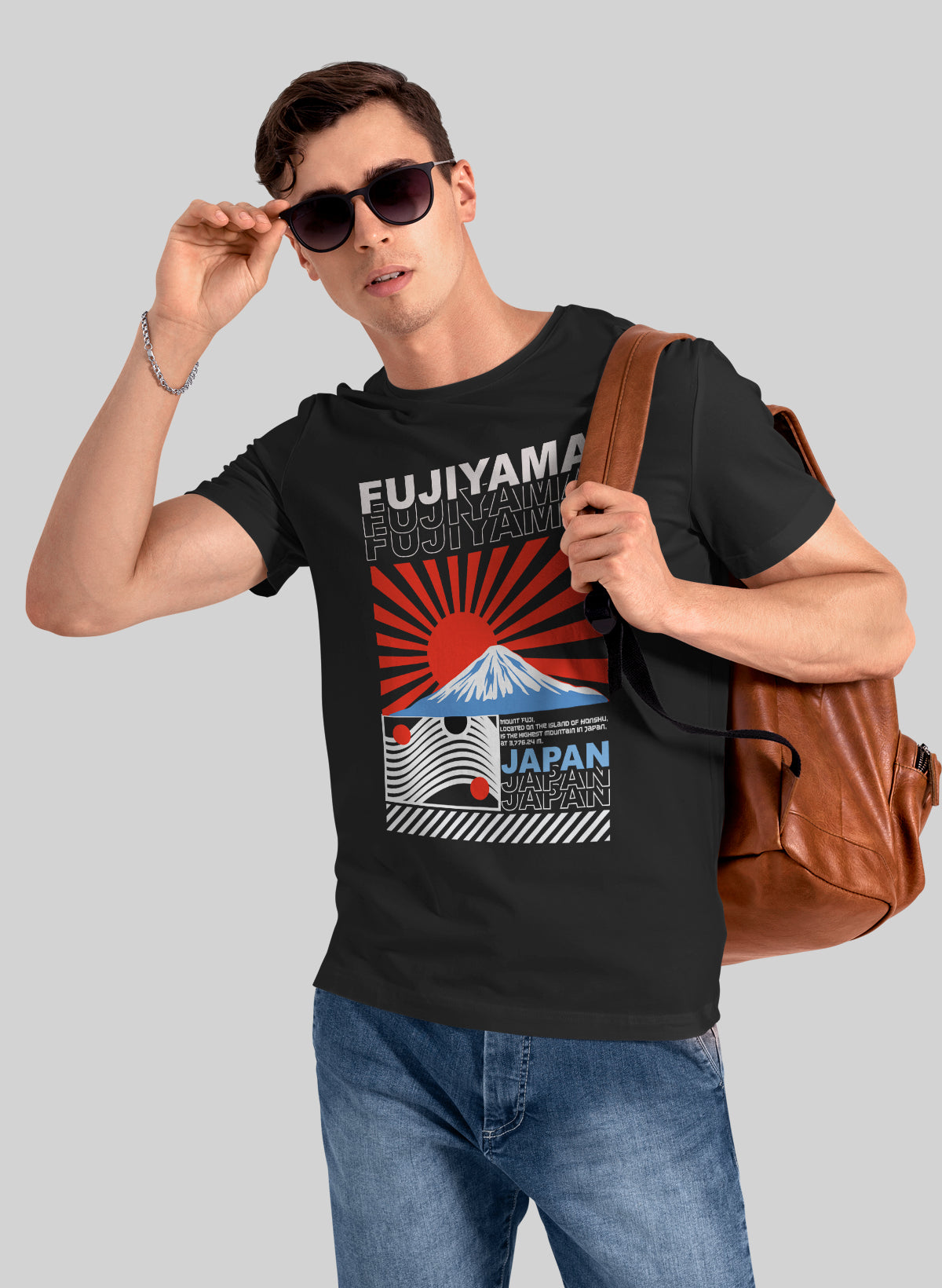 RISING SUN FUJIYAMA CREW NECK T-SHIRT