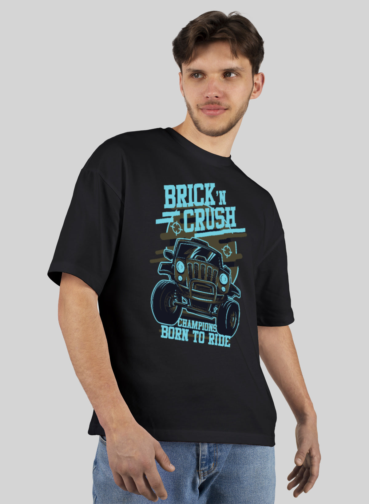 BRICK N CRUSH COTTON OVERSIZED T-SHIRT