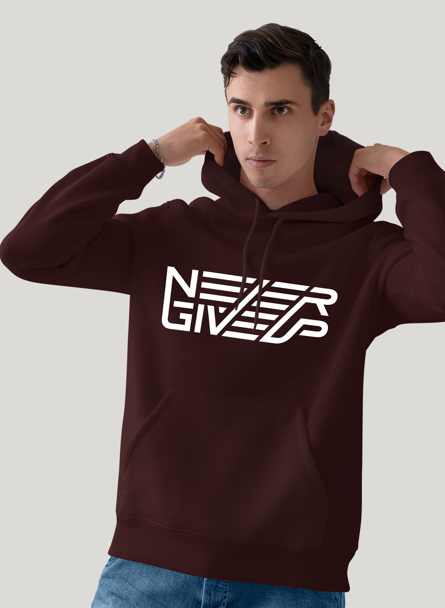 NEVER GIVE UP COMFORT HOODIE