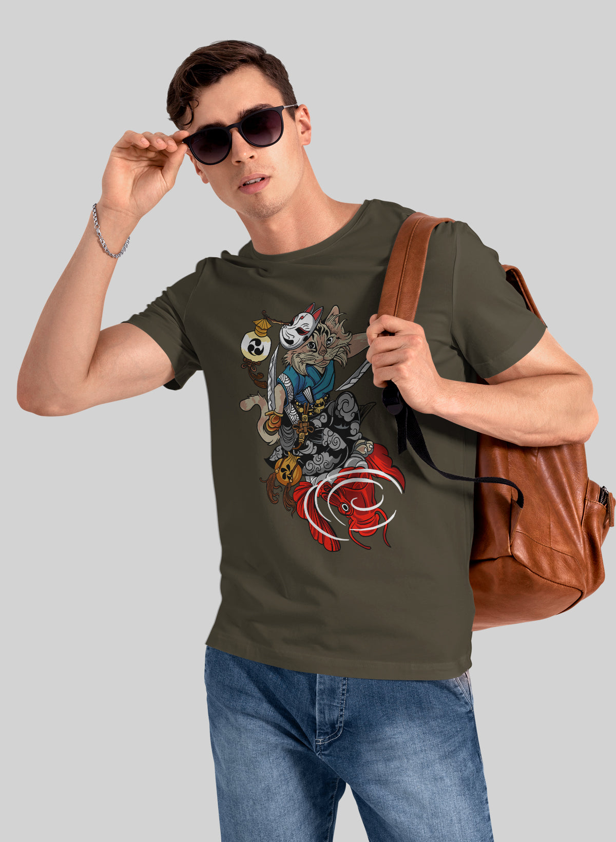 THE BLADE OF THE CAT RONIN CREW NECK T-SHIRT