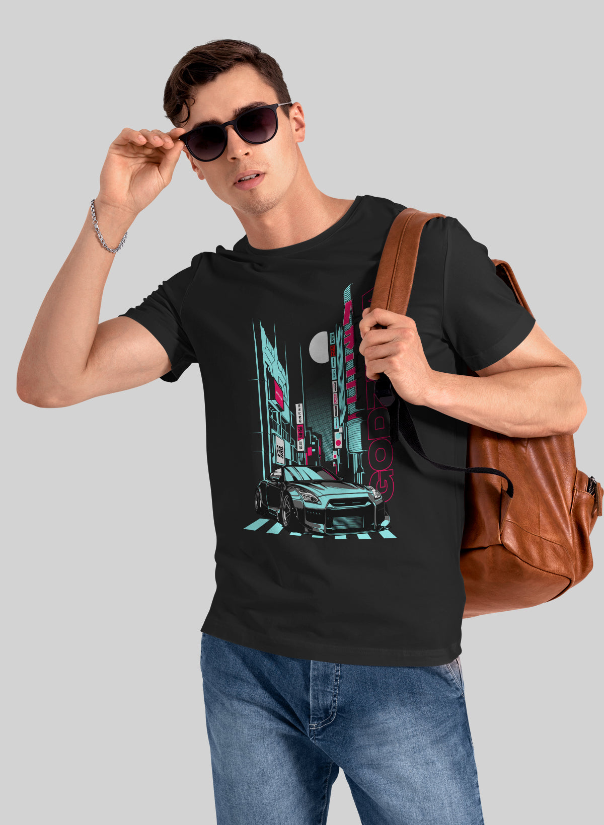 NEON SPEEDYWAY TOKYO DRIFT CREW NECK T-SHIRT