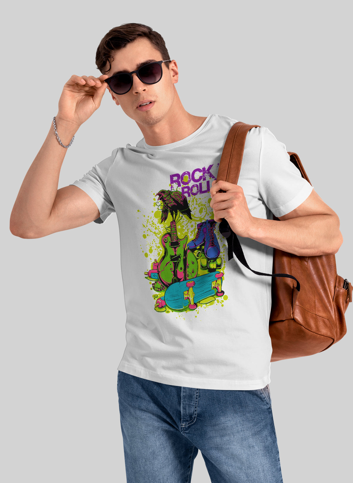 ROCK N ROLLER CREW NECK T-SHIRT