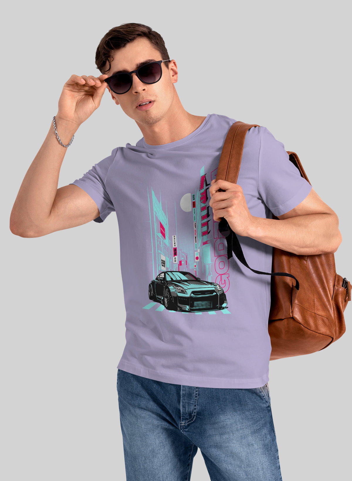 NEON SPEEDYWAY TOKYO DRIFT CREW NECK T-SHIRT