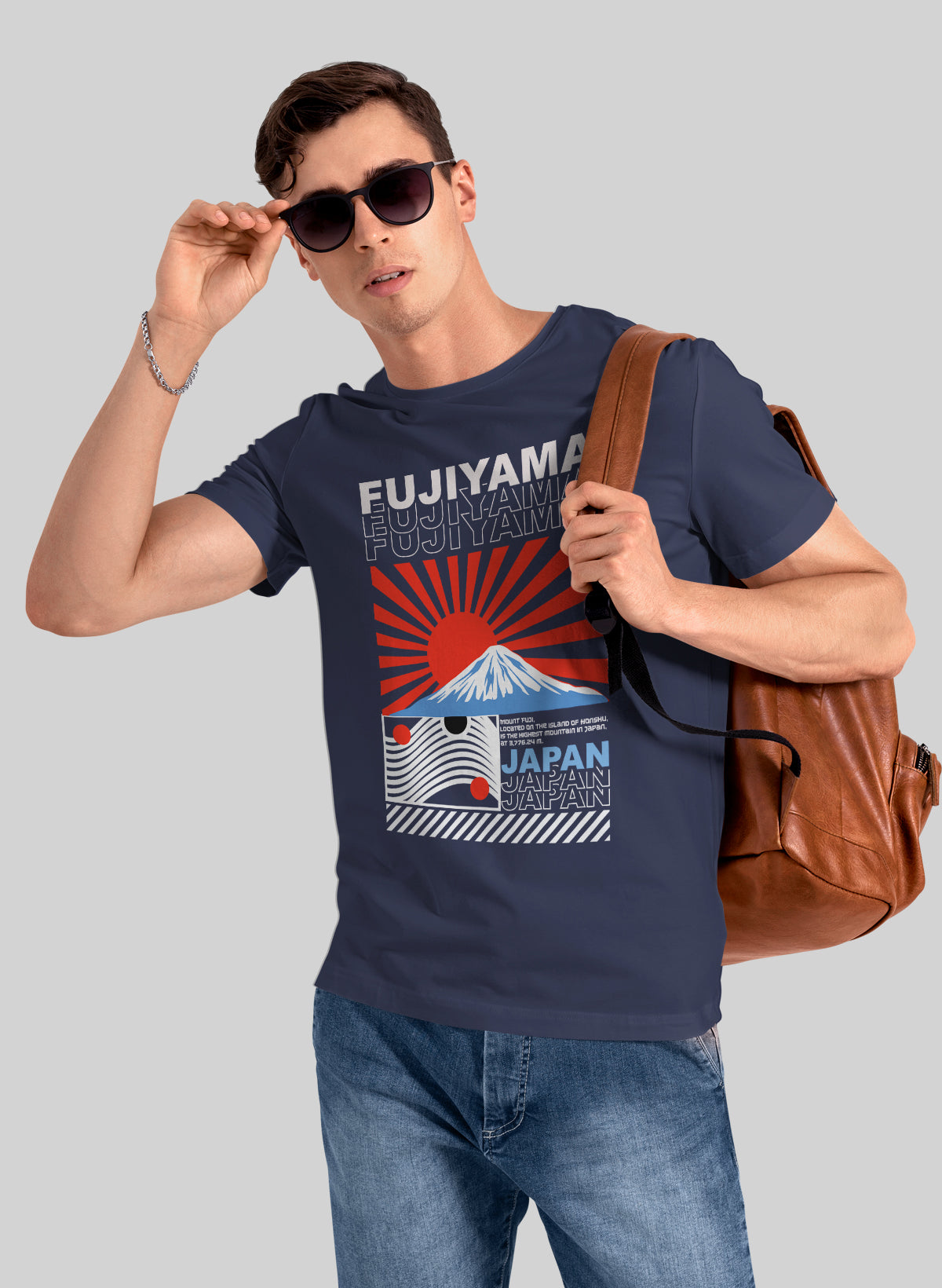 RISING SUN FUJIYAMA CREW NECK T-SHIRT