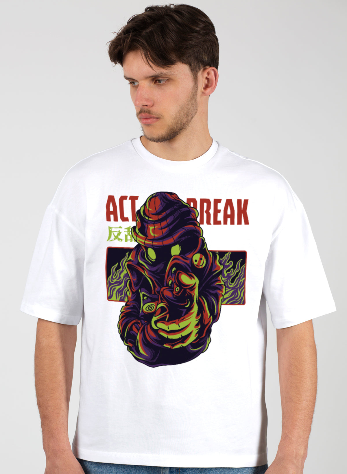 ACT BREAK COTTON OVERSIZED T-SHIRT