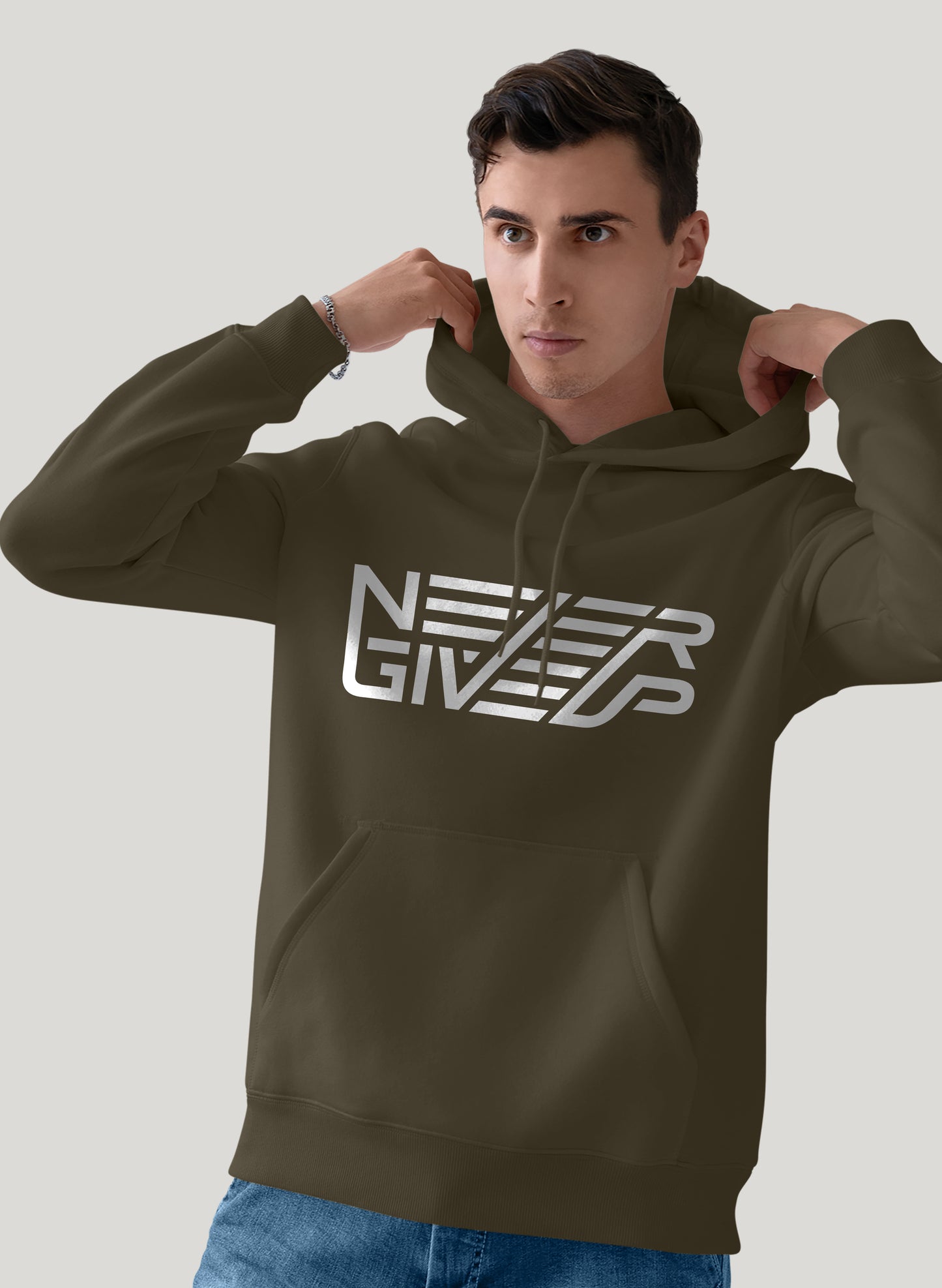 NEVER GIVE UP COMFORT HOODIE