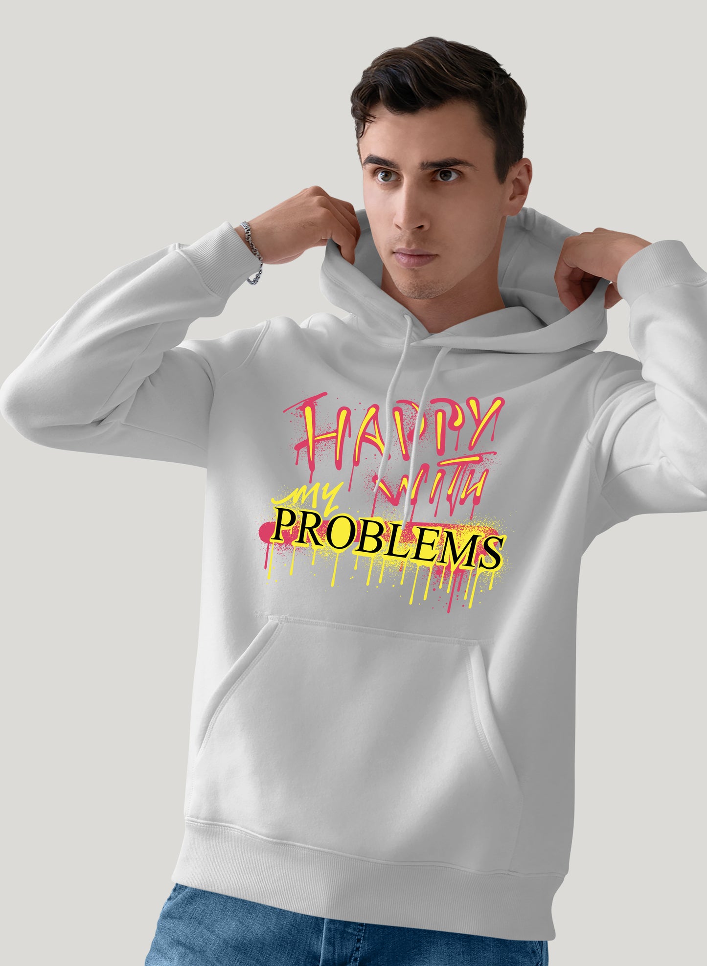 HAPPY WITH MY PROBLEMS COMFORT HOODIE