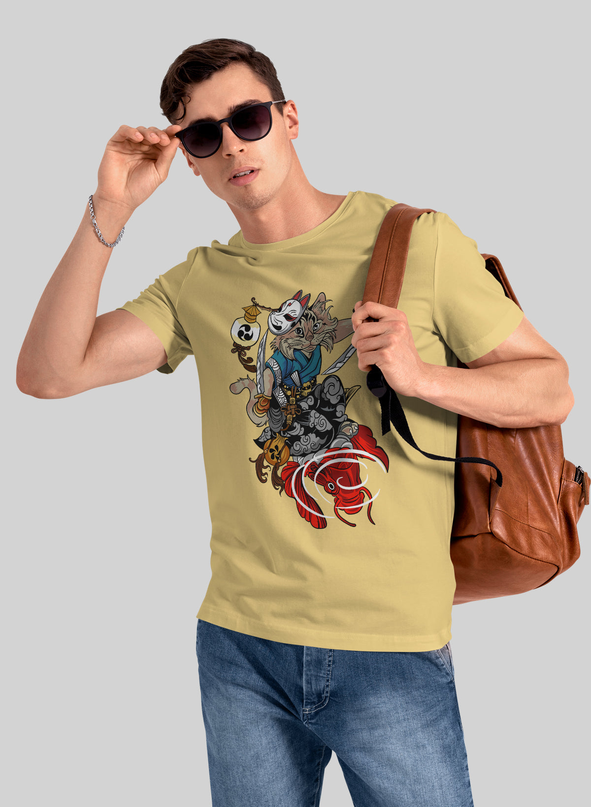 THE BLADE OF THE CAT RONIN CREW NECK T-SHIRT