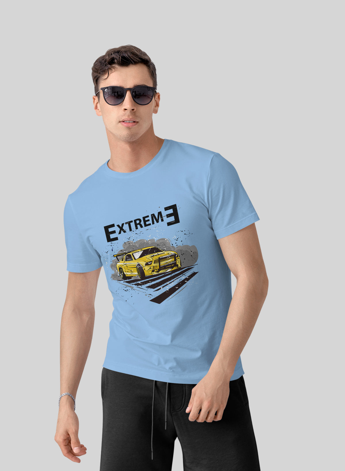 EXTREME DRIFT ON THE ROAD CREW NECK T-SHIRT