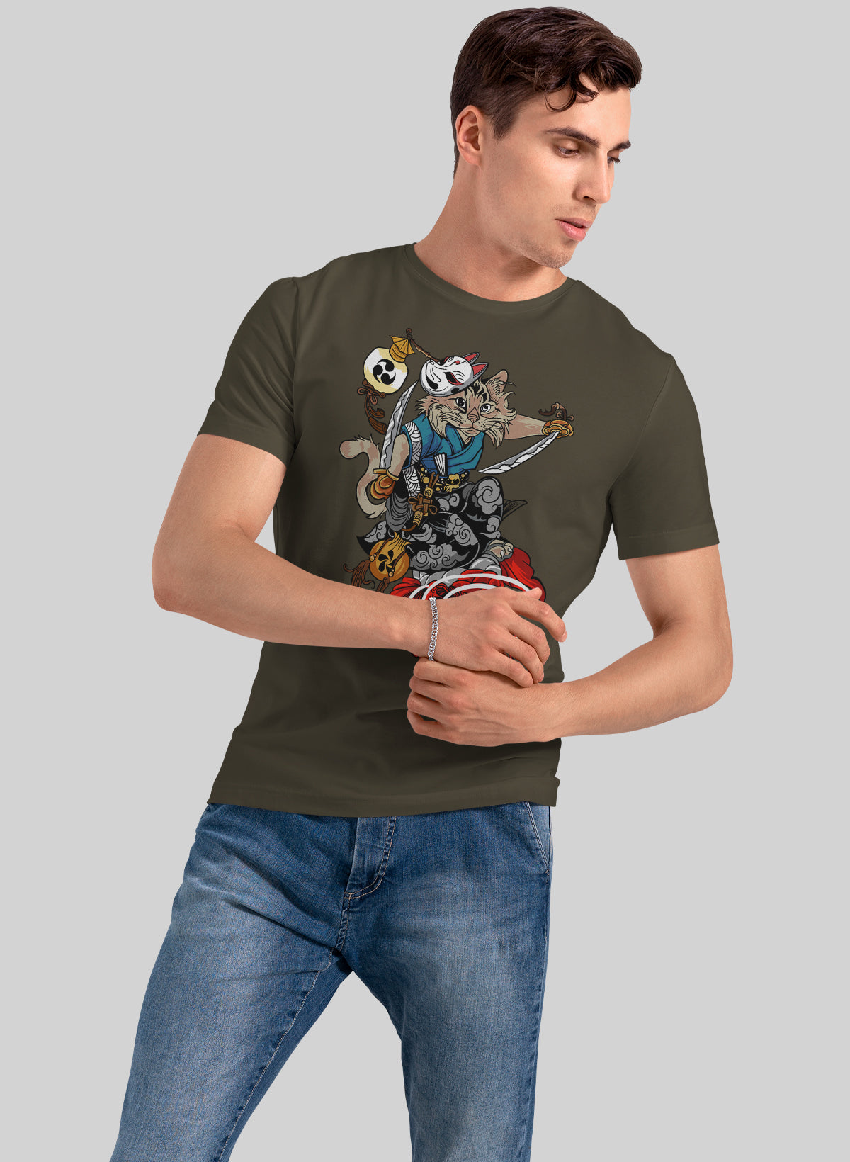 THE BLADE OF THE CAT RONIN CREW NECK T-SHIRT