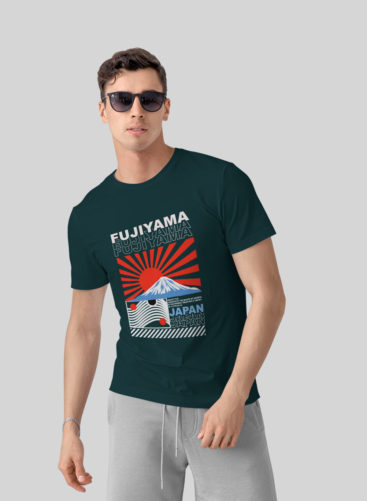 RISING SUN FUJIYAMA CREW NECK T-SHIRT