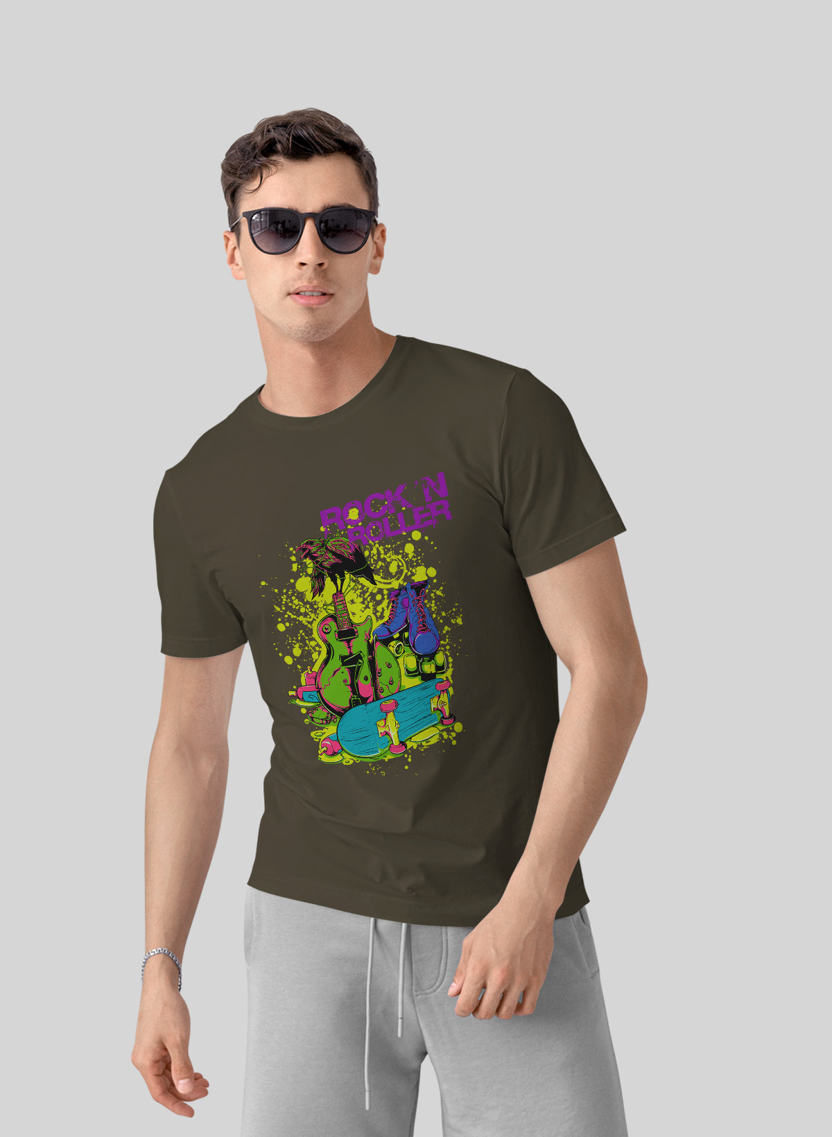 ROCK N ROLLER CREW NECK T-SHIRT