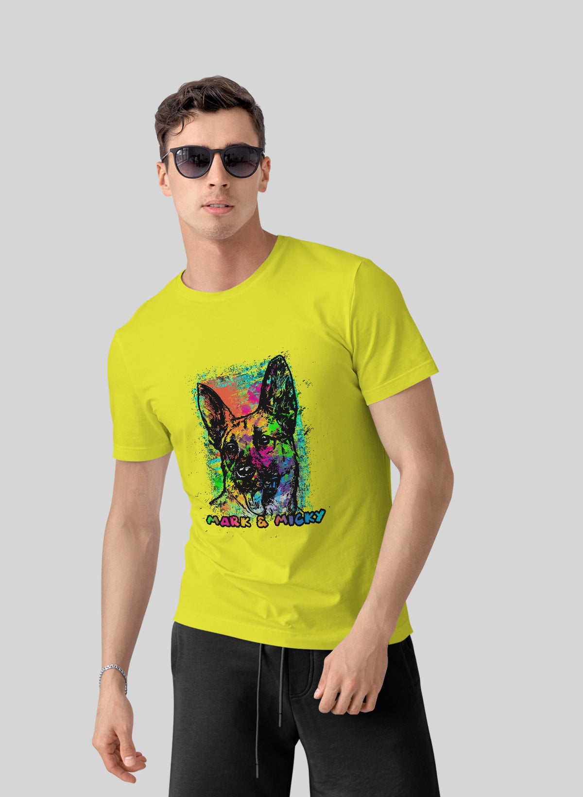 VIBRANT CANINE CREW NECK T-SHIRT