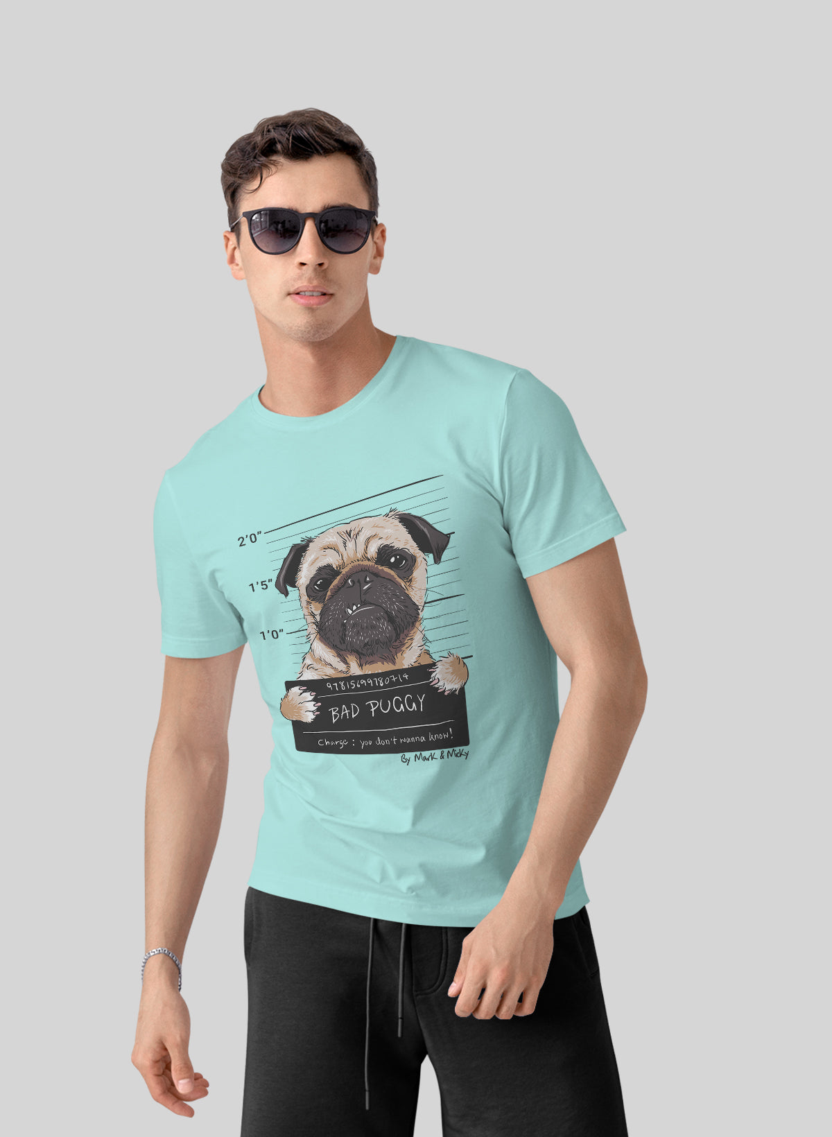 BAD PUGGY CREW NECK T-SHIRT