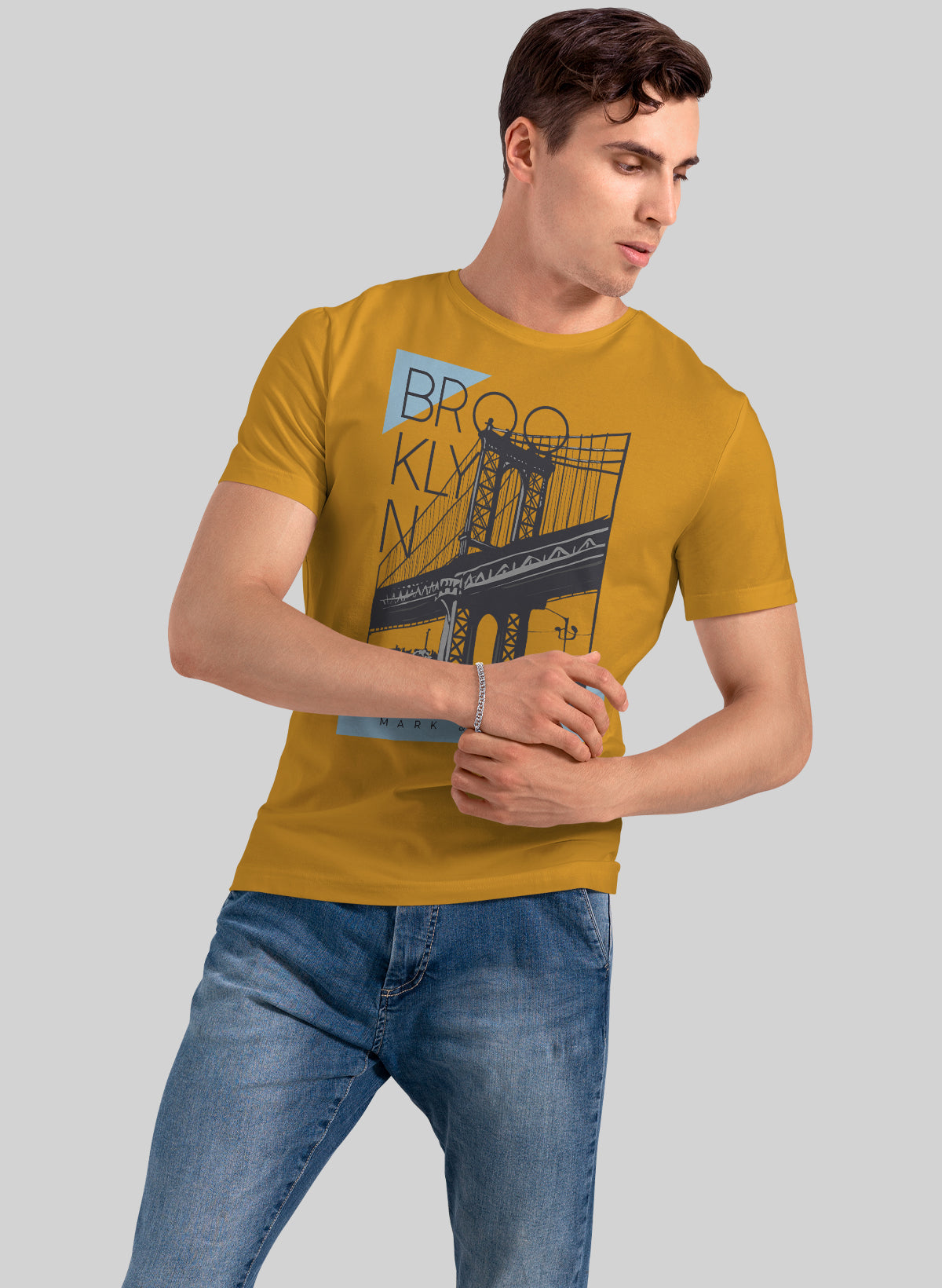 BROOKLYN BRIDGE NOIR CREW NECK T-SHIRT