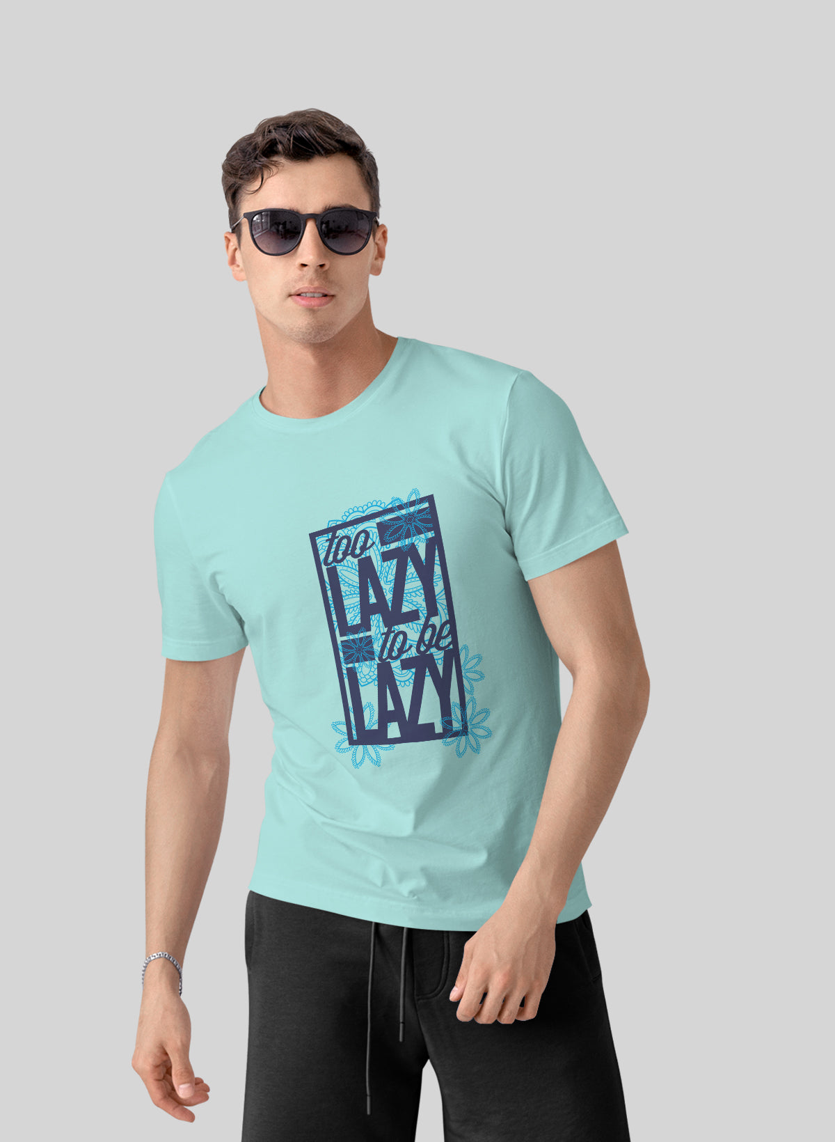 TOO LAZY TO BE LAZY CREW NECK T-SHIRT