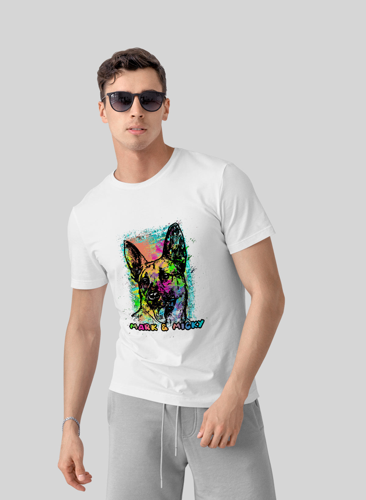 VIBRANT CANINE CREW NECK T-SHIRT