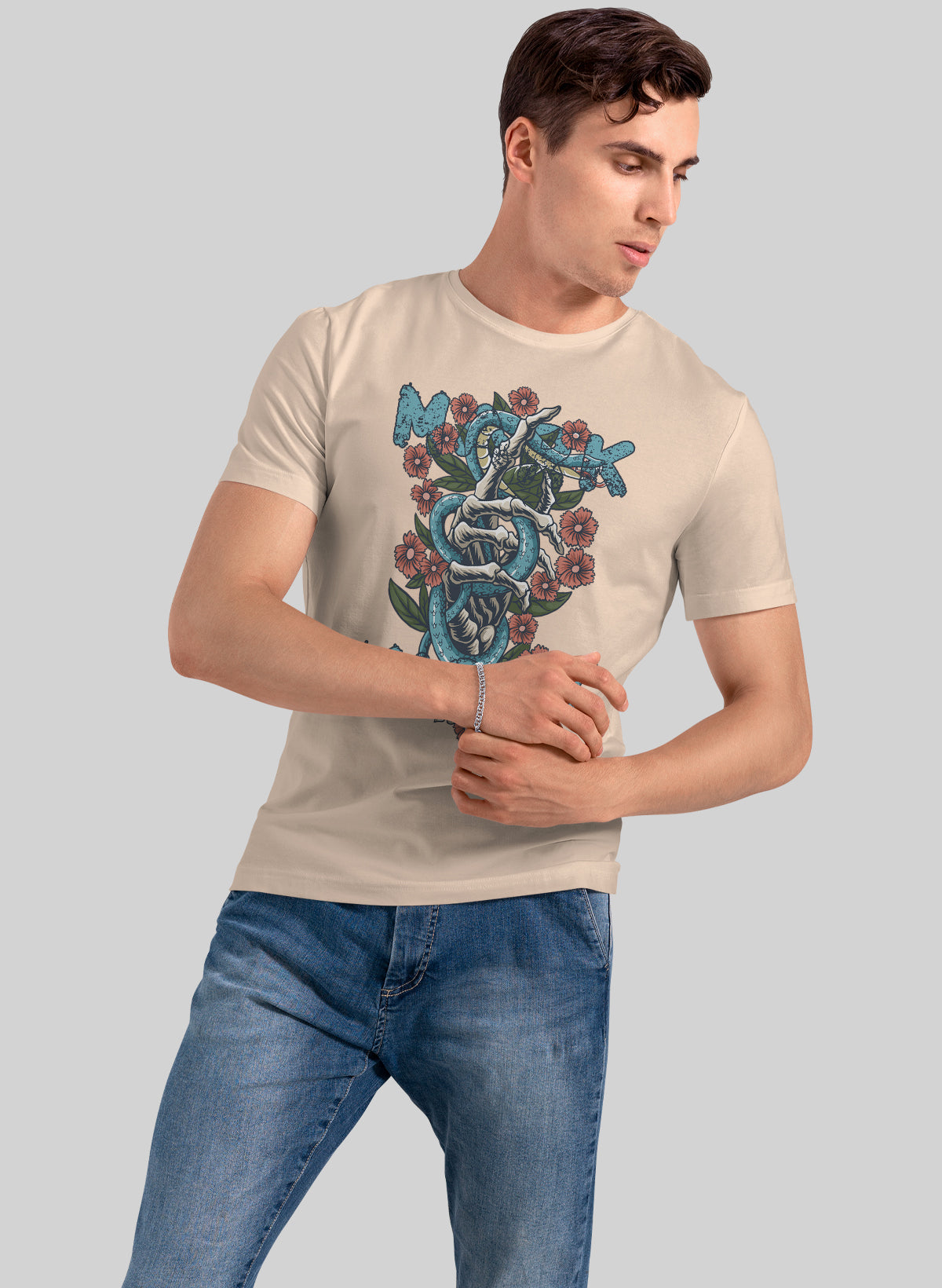 FLORAL REBIRTH CREW NECK T-SHIRT