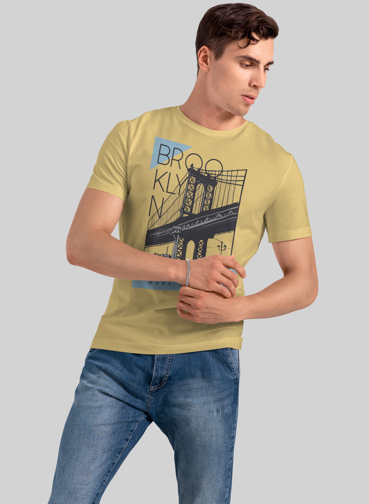 BROOKLYN BRIDGE NOIR CREW NECK T-SHIRT