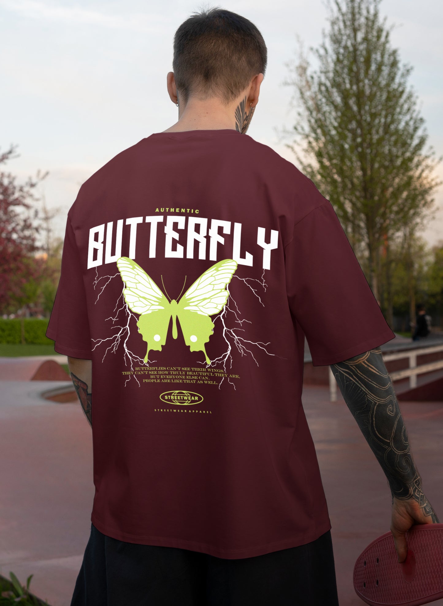 AUTHENTIC BUTTERFLY COTTON OVERSIZED T-SHIRT