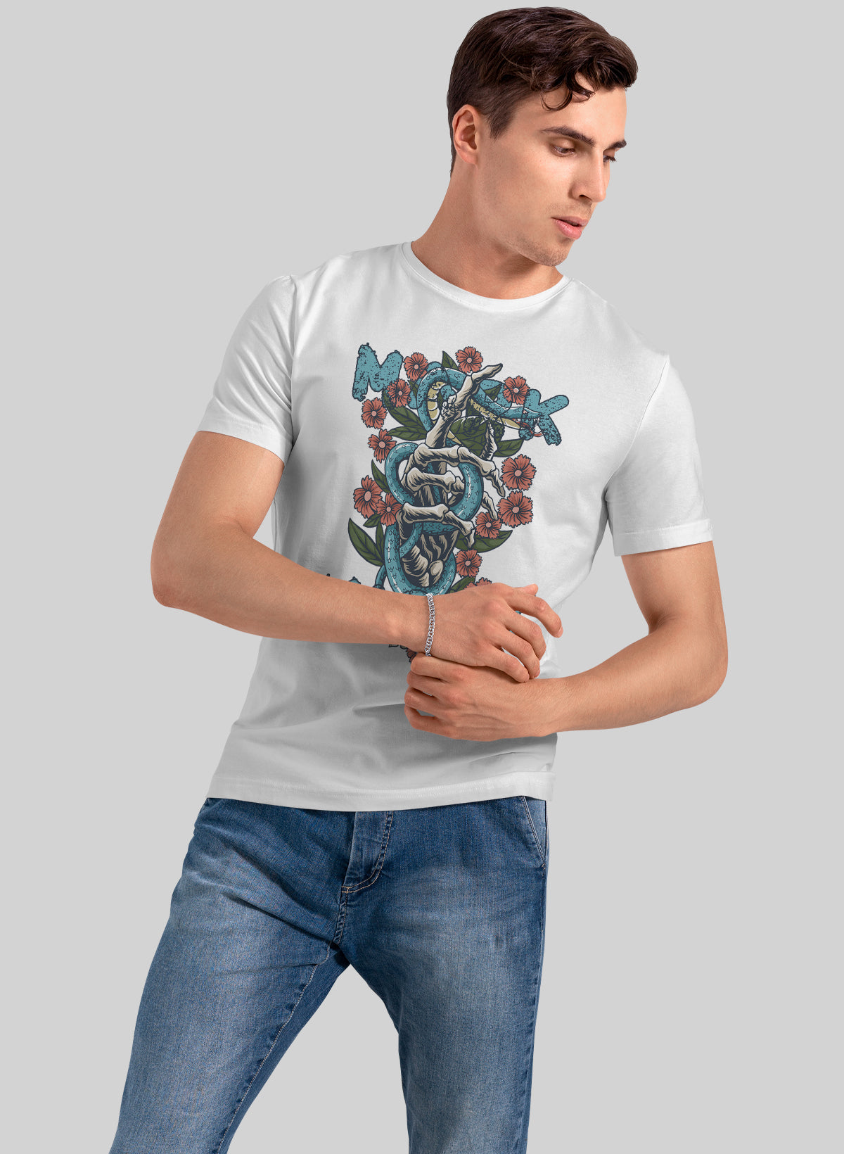 FLORAL REBIRTH CREW NECK T-SHIRT