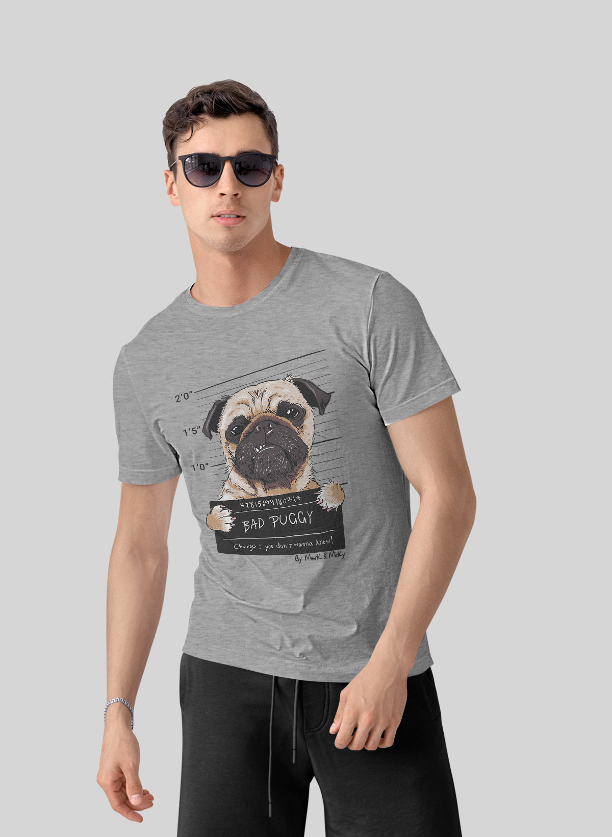 BAD PUGGY CREW NECK T-SHIRT