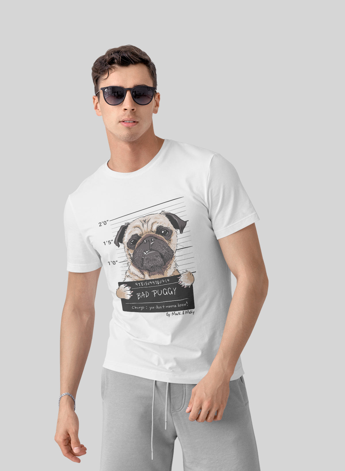 BAD PUGGY CREW NECK T-SHIRT