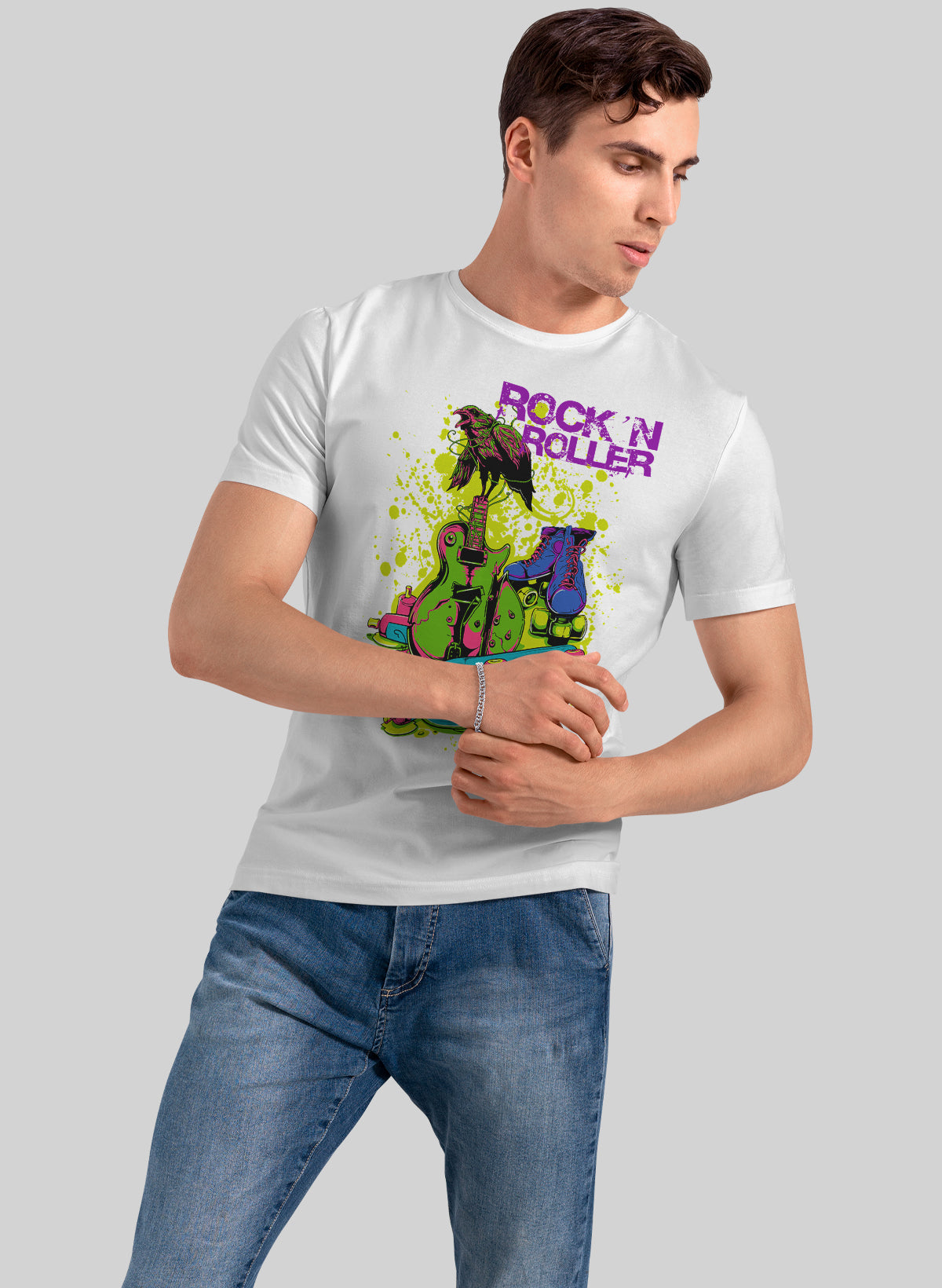 ROCK N ROLLER CREW NECK T-SHIRT