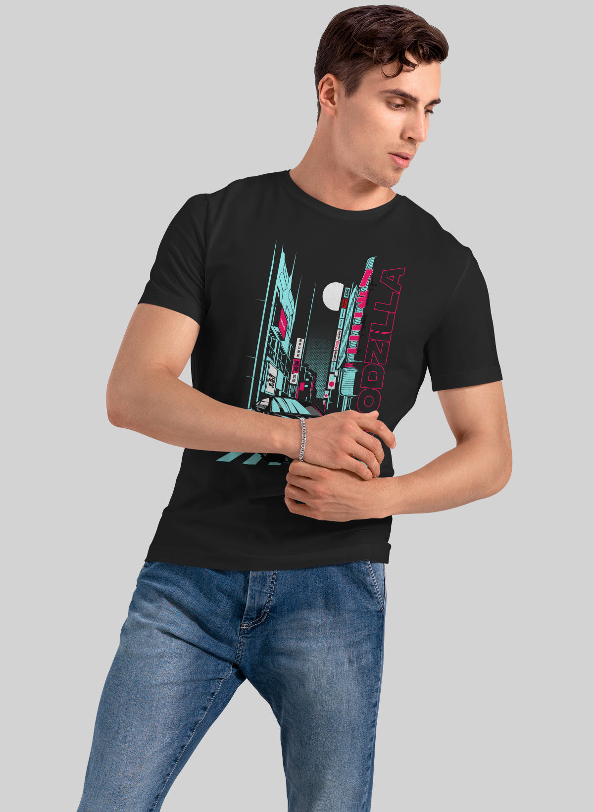 NEON SPEEDYWAY TOKYO DRIFT CREW NECK T-SHIRT