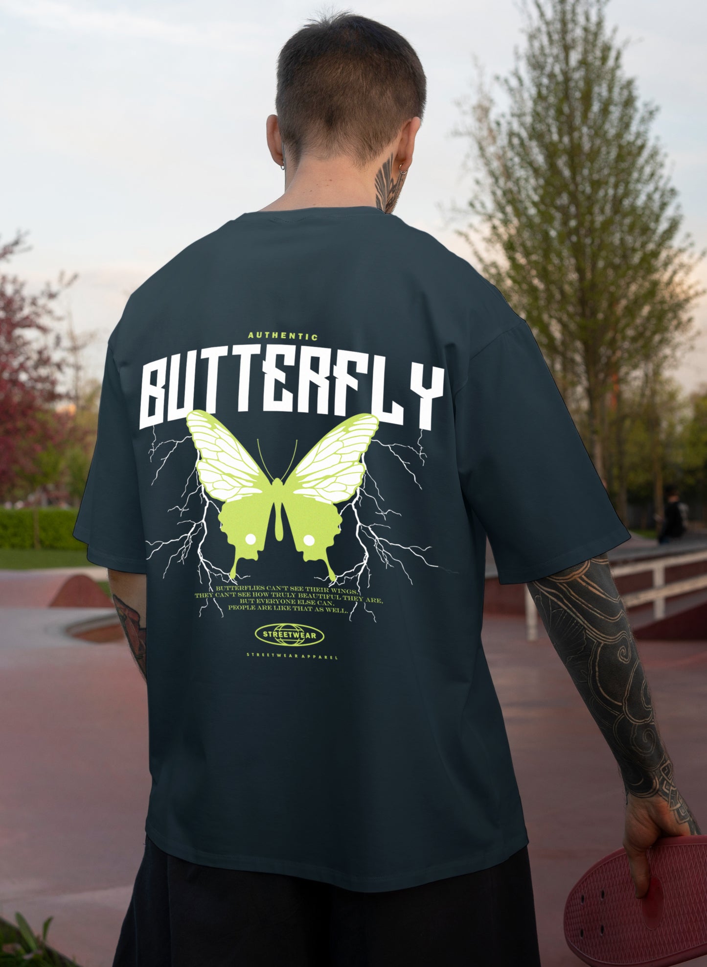 AUTHENTIC BUTTERFLY COTTON OVERSIZED T-SHIRT