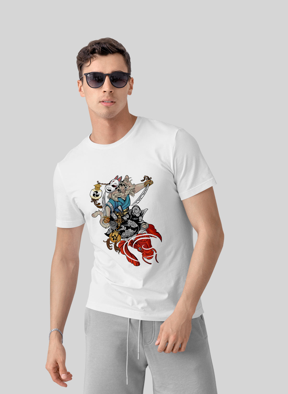 THE BLADE OF THE CAT RONIN CREW NECK T-SHIRT