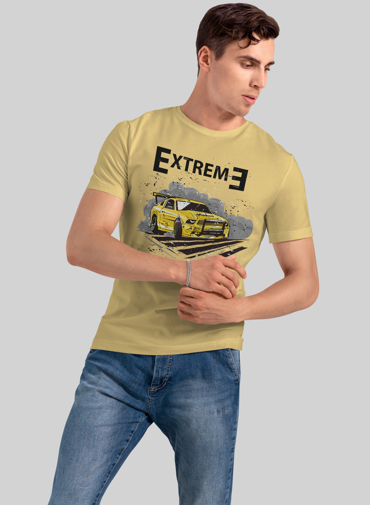 EXTREME DRIFT ON THE ROAD CREW NECK T-SHIRT