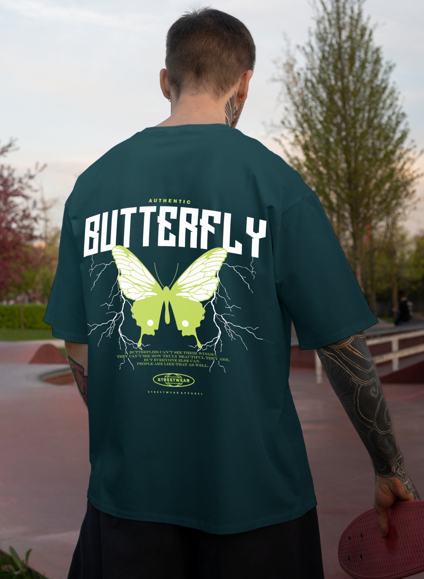 AUTHENTIC BUTTERFLY COTTON OVERSIZED T-SHIRT