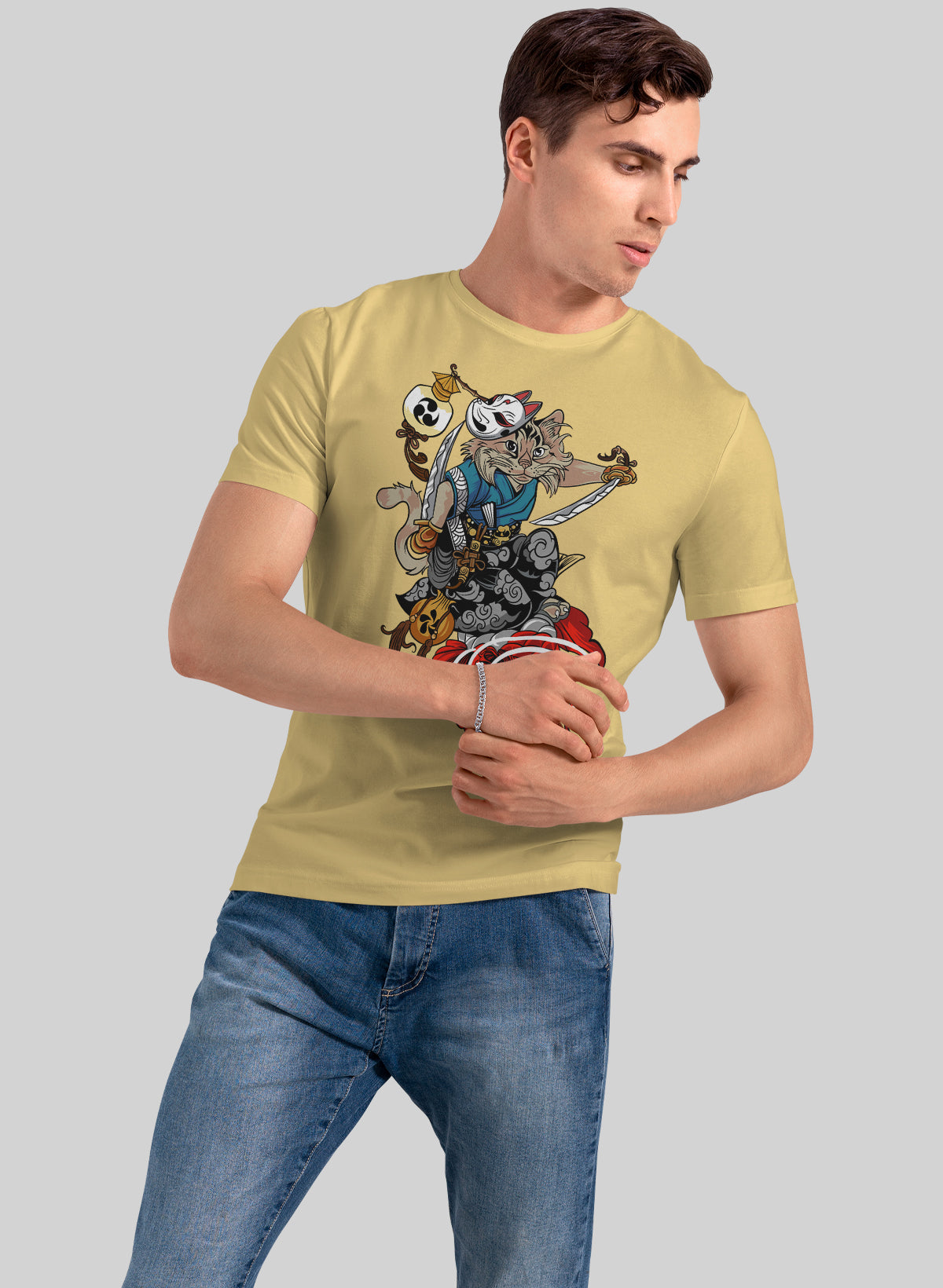 THE BLADE OF THE CAT RONIN CREW NECK T-SHIRT