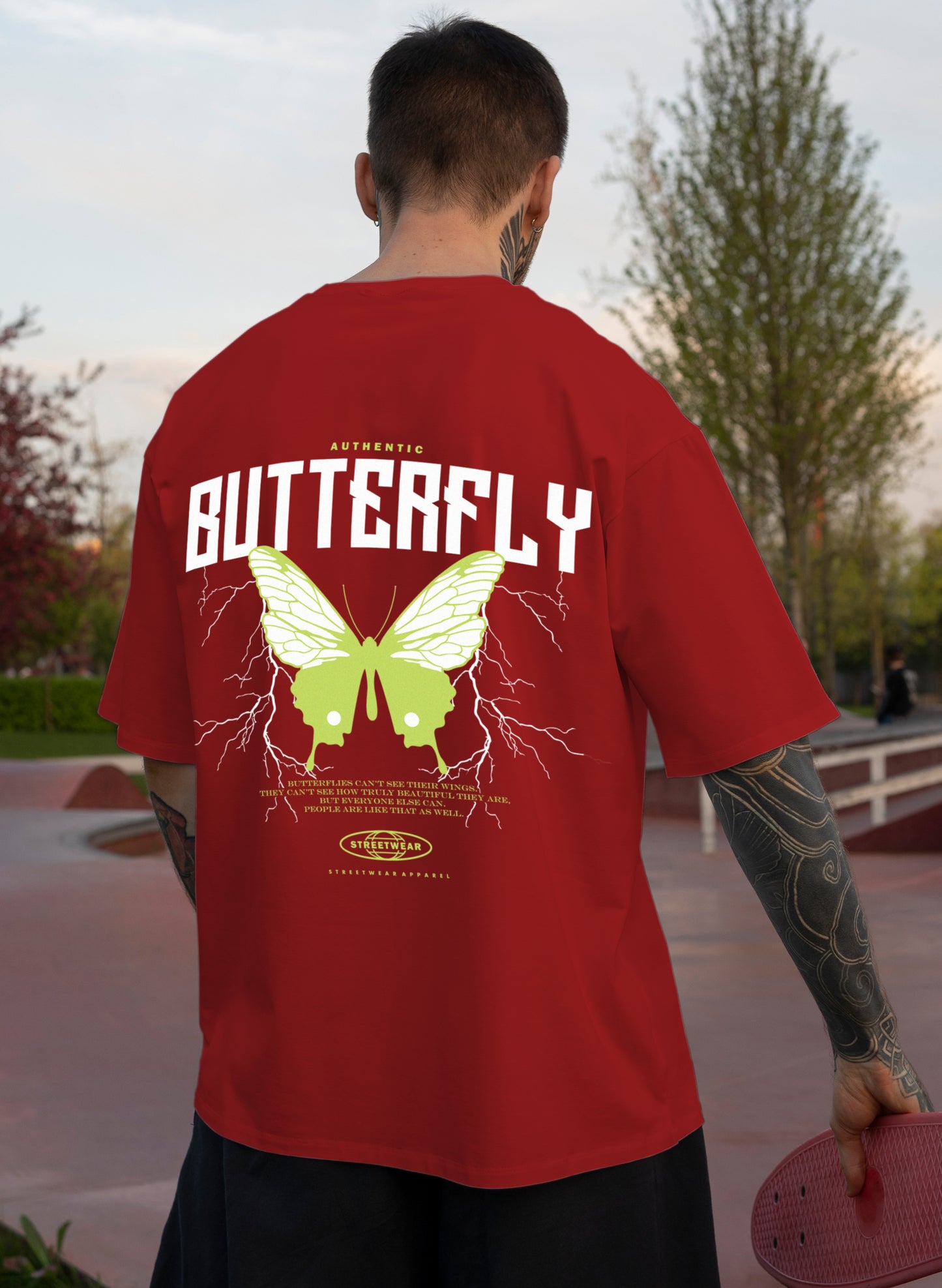 AUTHENTIC BUTTERFLY COTTON OVERSIZED T-SHIRT